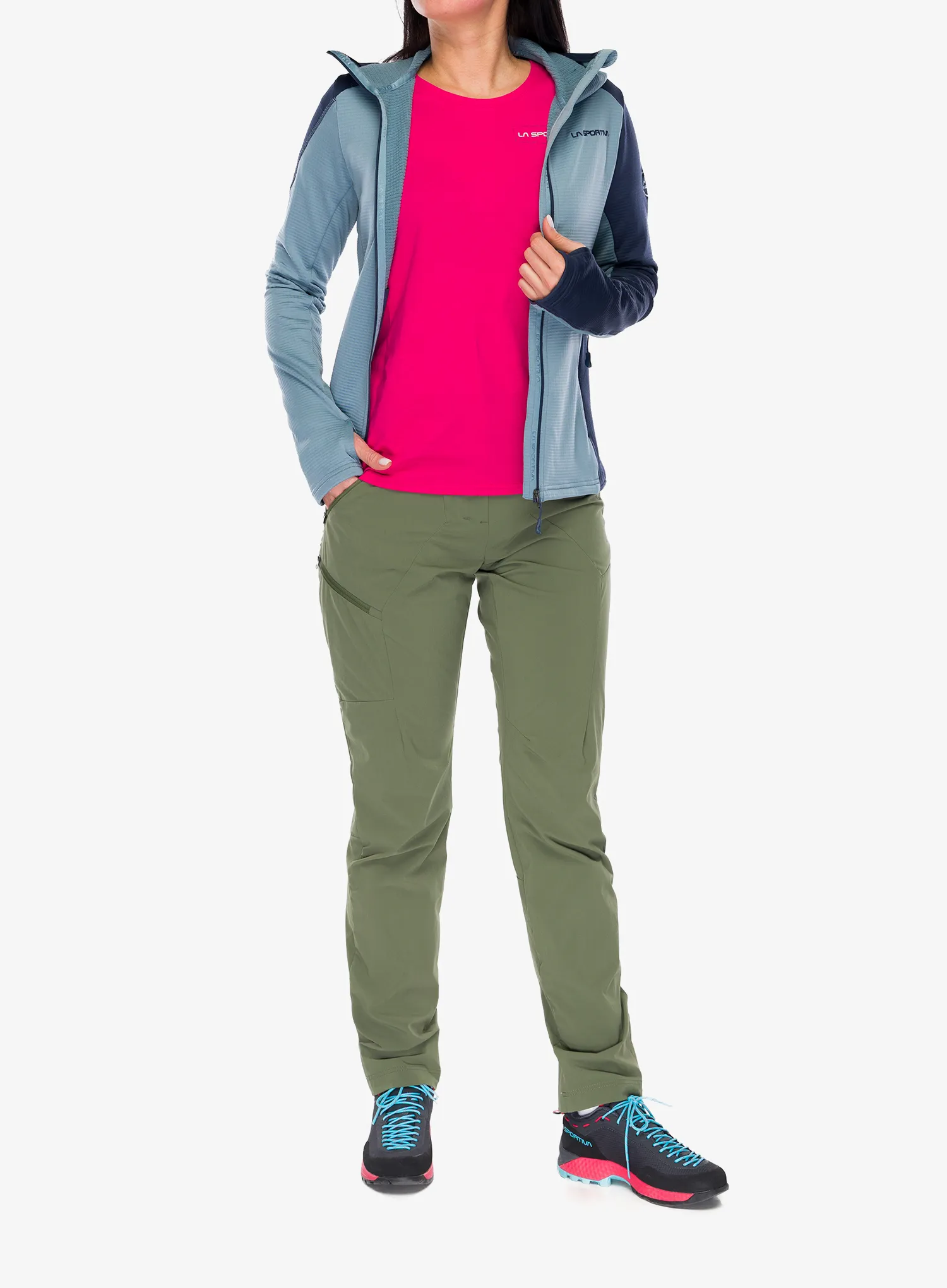 Ženska jopa s kapuco La Sportiva Chill Thermal Hoody - limestone/night sky