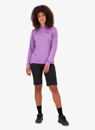 Ženska jopa s kapuco Mons Royale Pivot Merino Long Sleeve Hood - bloom