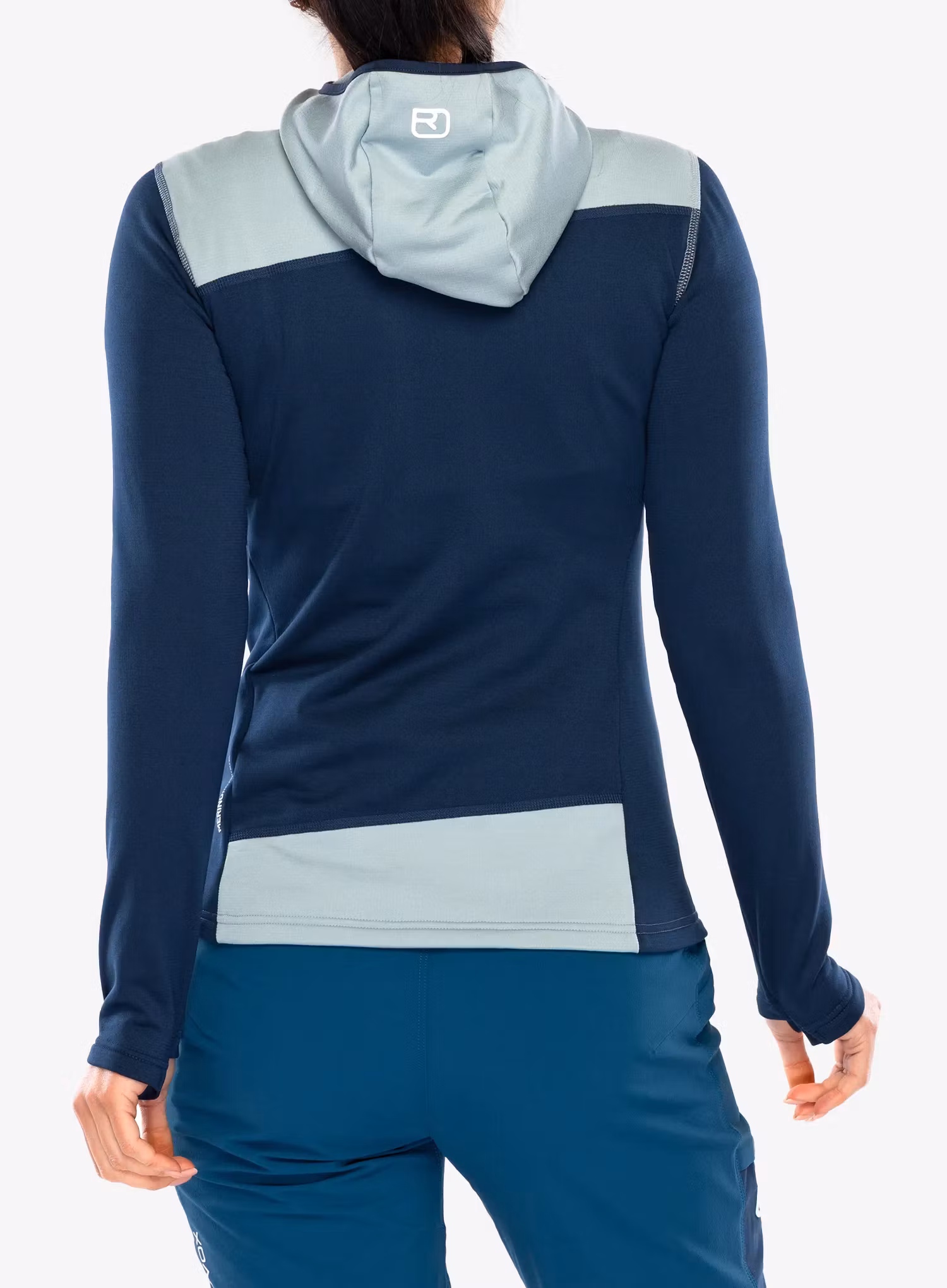 Ženska jopa s kapuco Ortovox Fleece Light Hoody - deep ocean
