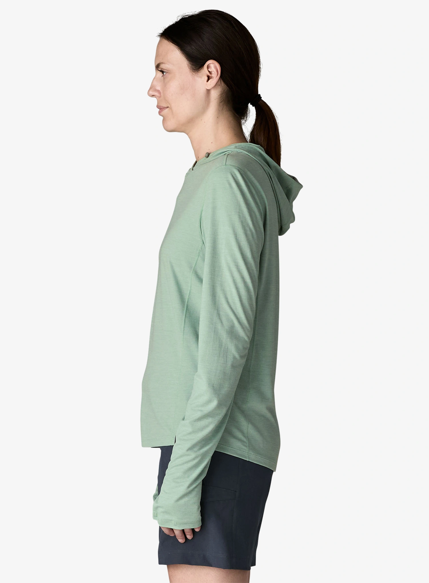 Ženska jopa s kapuco Patagonia Cap Cool Sun Hoody - thermal blue/thin ice x-dye