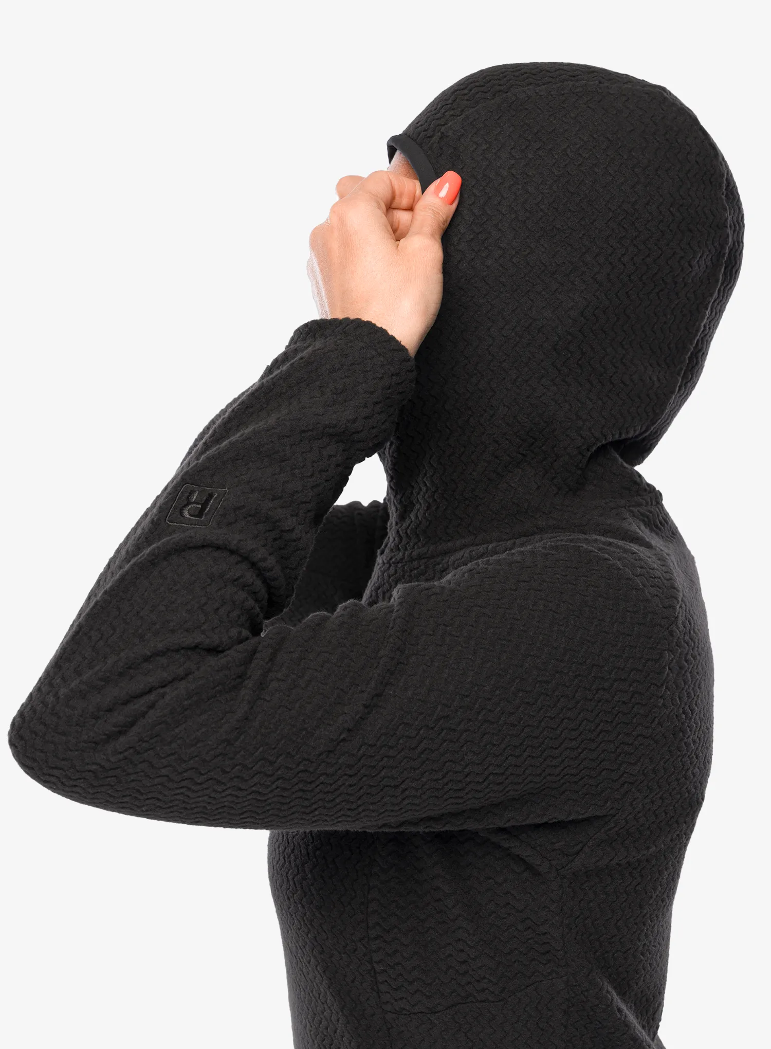 Ženska jopa s kapuco Patagonia R1 Air Full-Zip Hoody - black