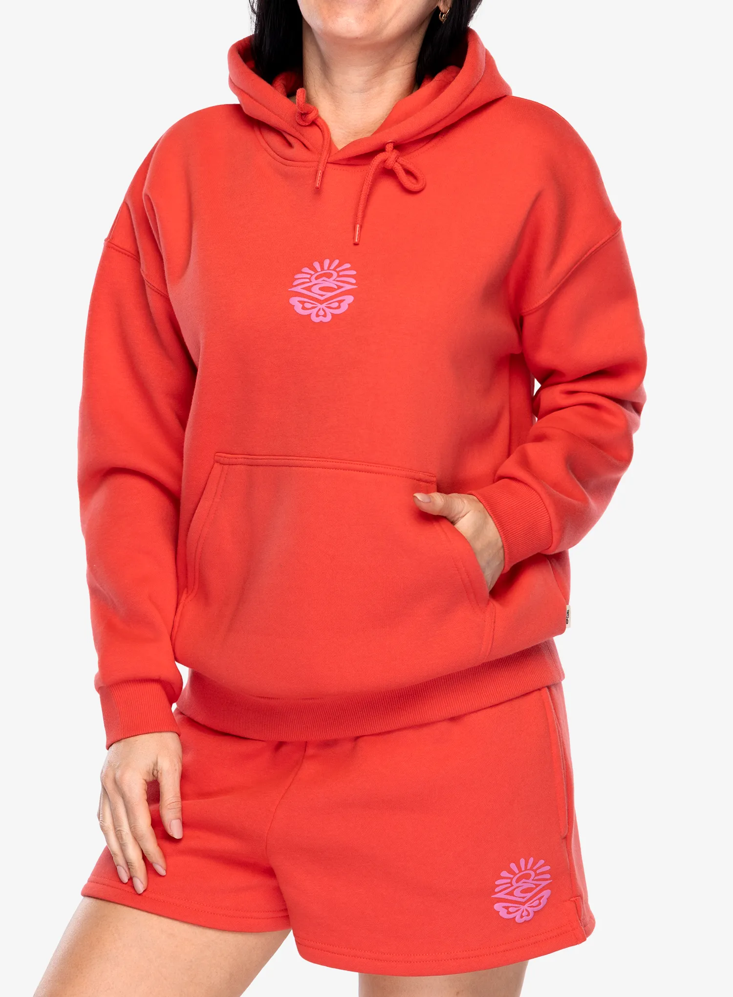 Ženska jopa s kapuco Rip Curl Icons Of Surf Heritage Hood - hibiscus red