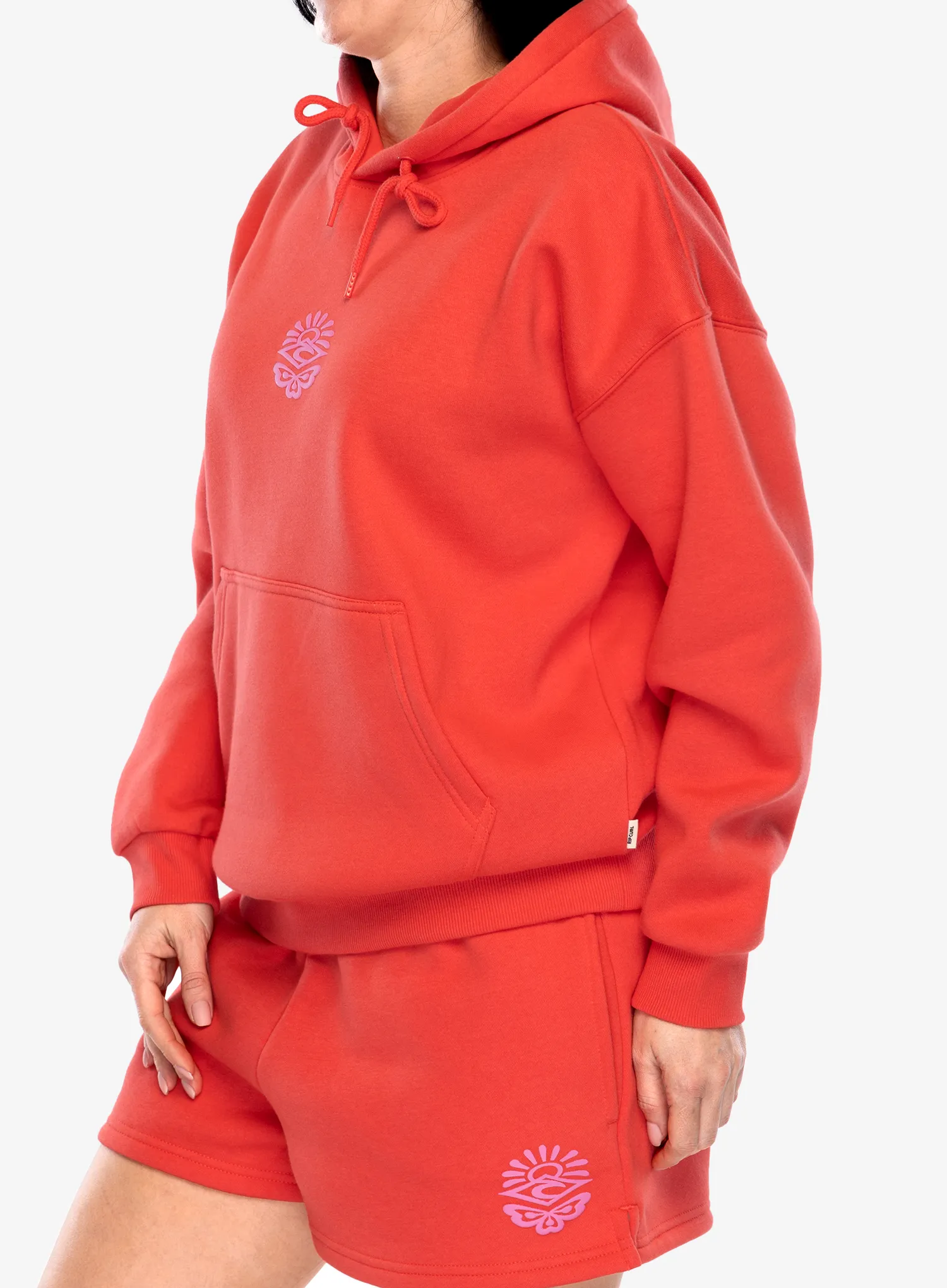 Ženska jopa s kapuco Rip Curl Icons Of Surf Heritage Hood - hibiscus red