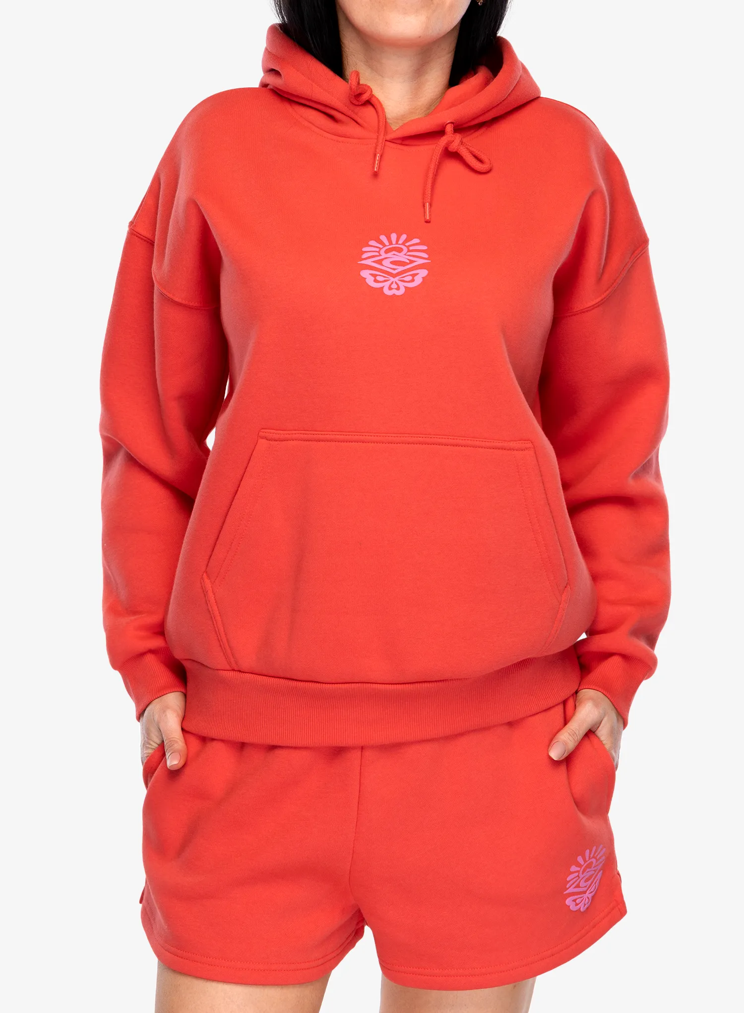 Ženska jopa s kapuco Rip Curl Icons Of Surf Heritage Hood - hibiscus red