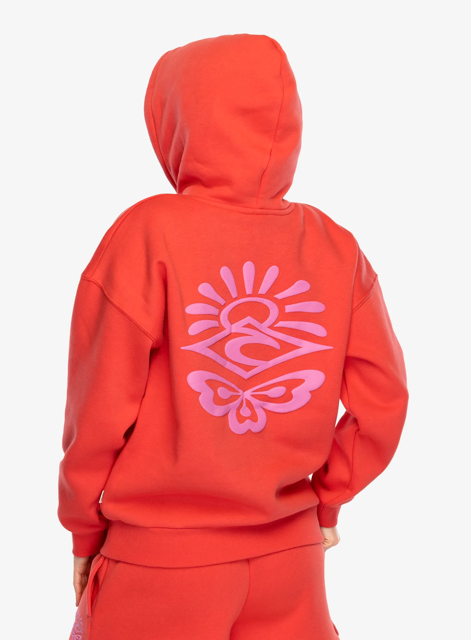 Ženska jopa s kapuco Rip Curl Icons Of Surf Heritage Hood - hibiscus red