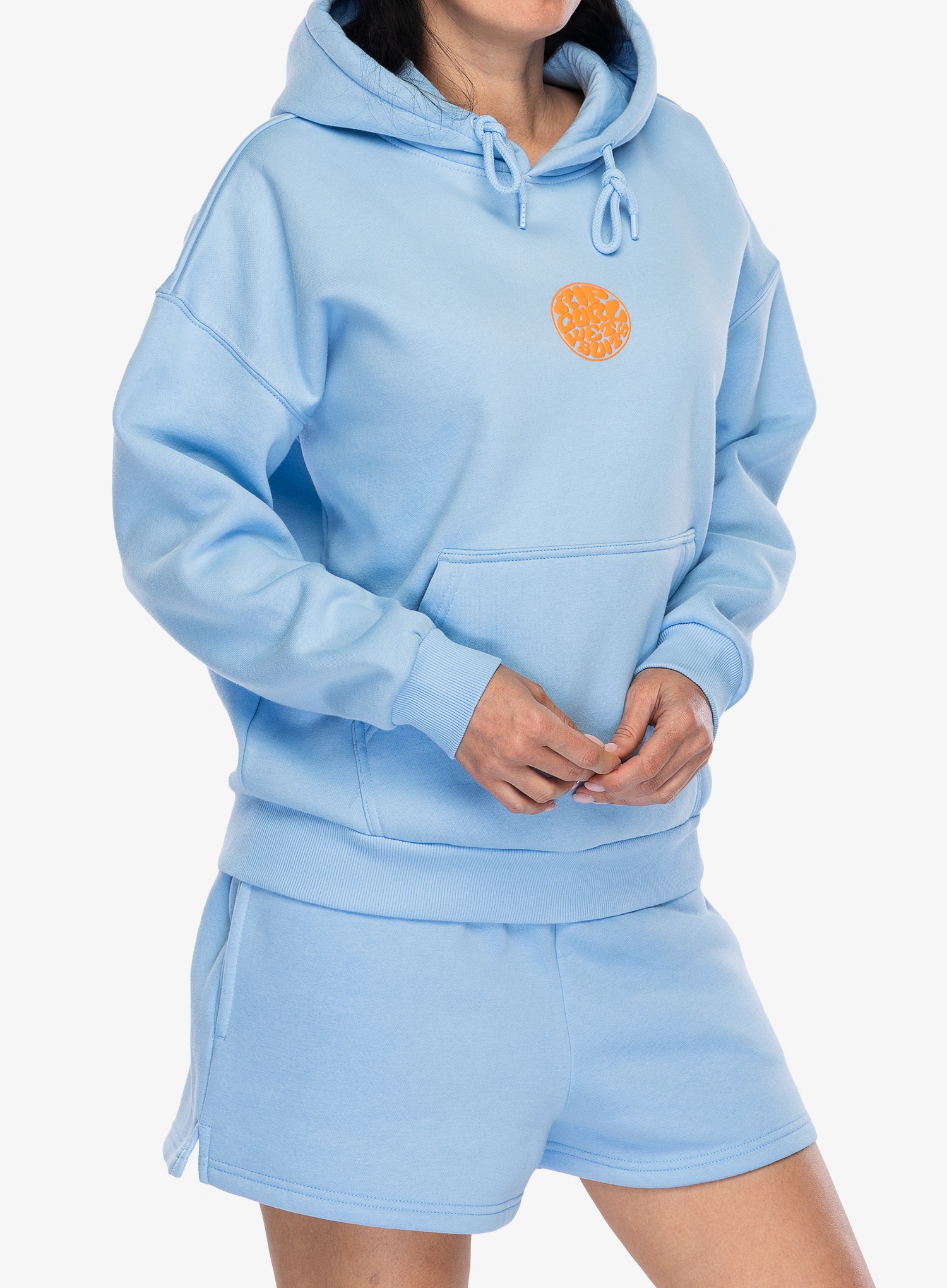 Ženska jopa s kapuco Rip Curl Icons Of Surf Heritage Hood - mid blue/orange