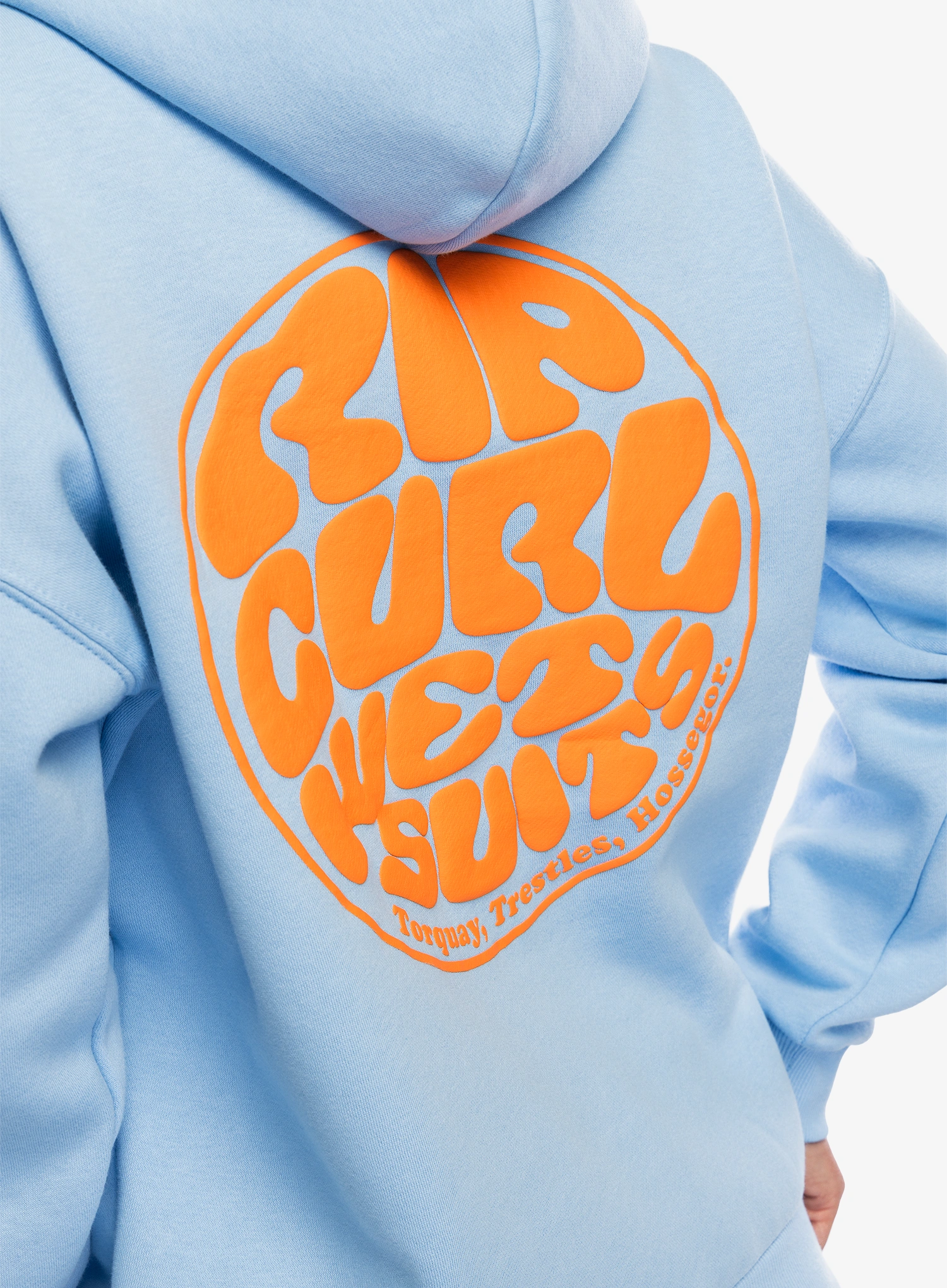 Ženska jopa s kapuco Rip Curl Icons Of Surf Heritage Hood - mid blue/orange