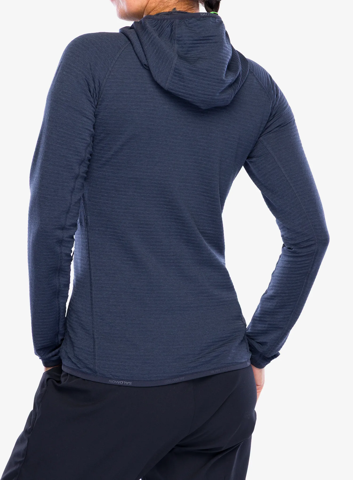 Ženska jopa s kapuco Salomon Essential Lightwarm Hoodie - blue nights