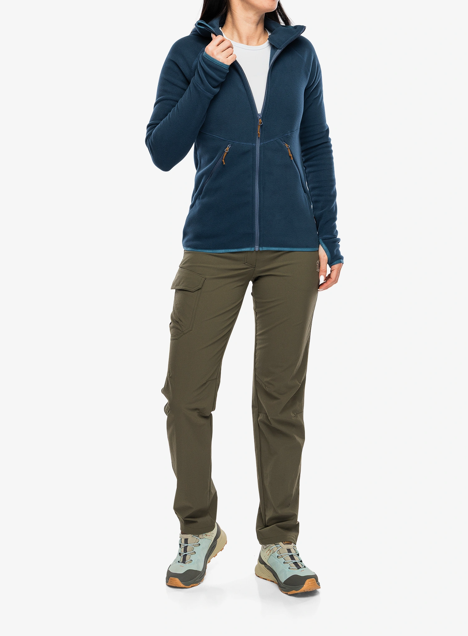 Ženska jopa s kapuco Turbat Annapurna Fleece - midnight navy