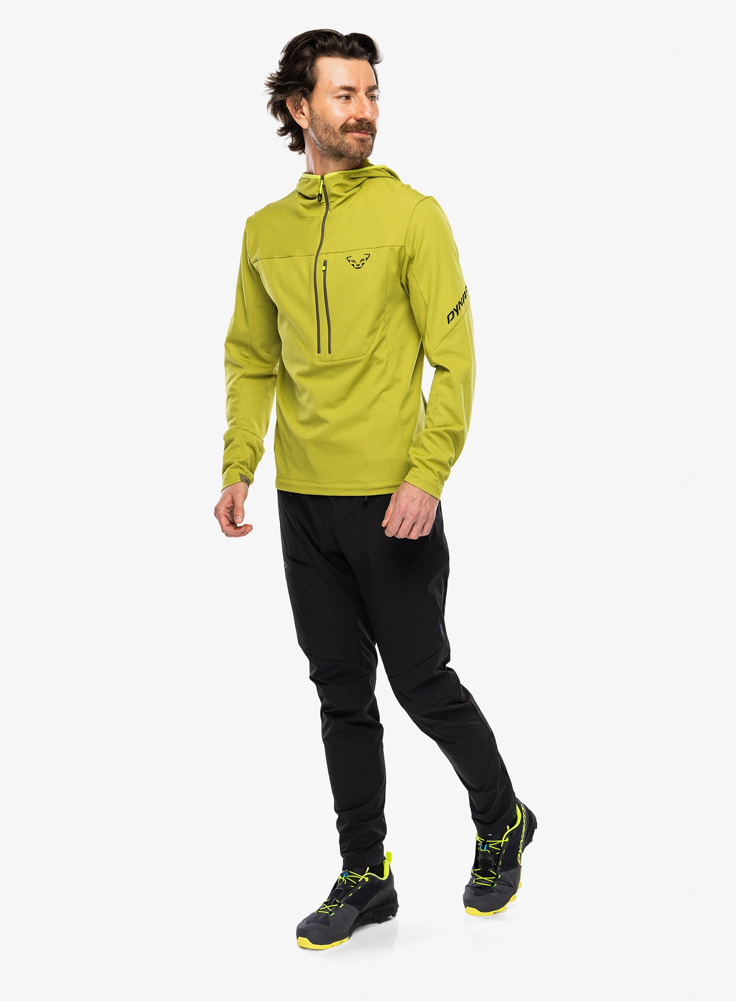 Jopica s kapuco Dynafit Traverse Thermal 1/2 Zip - golden lime