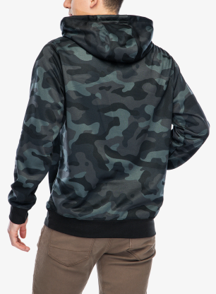 Jopica s kapuco Fox Head Camo Pullover Hoodie - black como