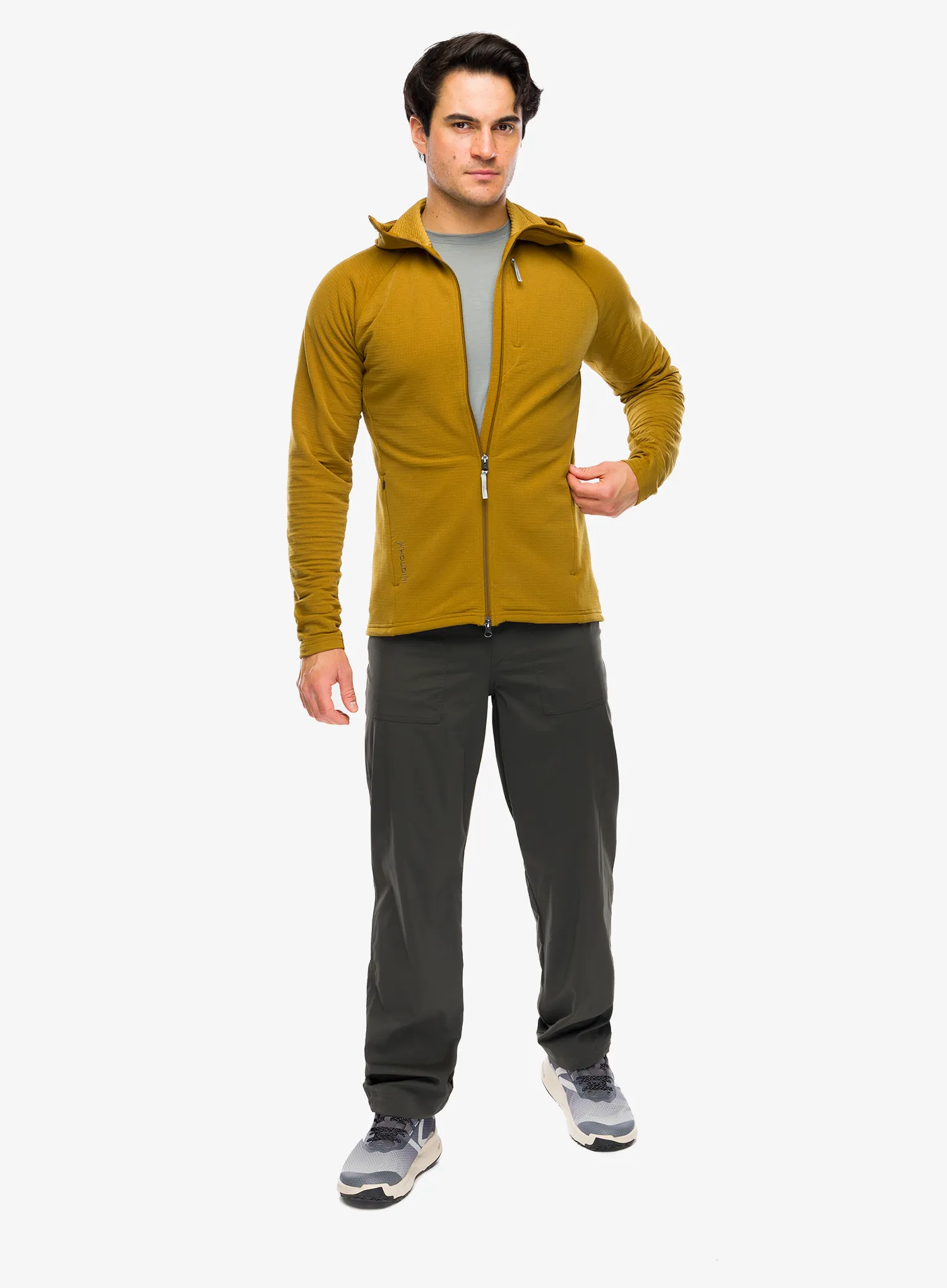 Jopica s kapuco Houdini Aero Houdi - greenish gold