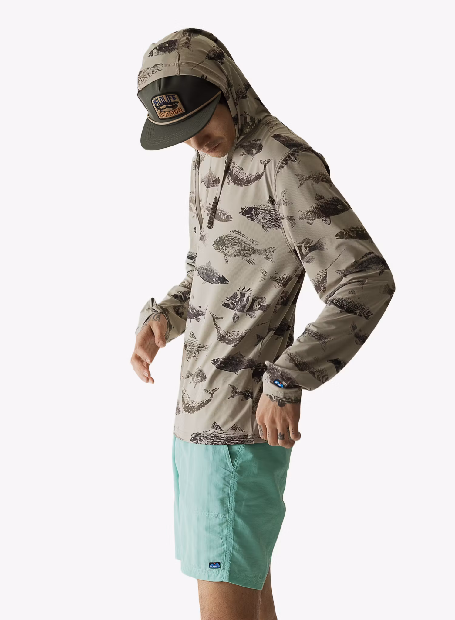 Jopica s kapuco Kavu Sunday Hoodie - fish big