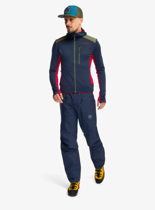 Jopica s kapuco La Sportiva Aequilibrium Thermal Hoody - night sky/mountain red