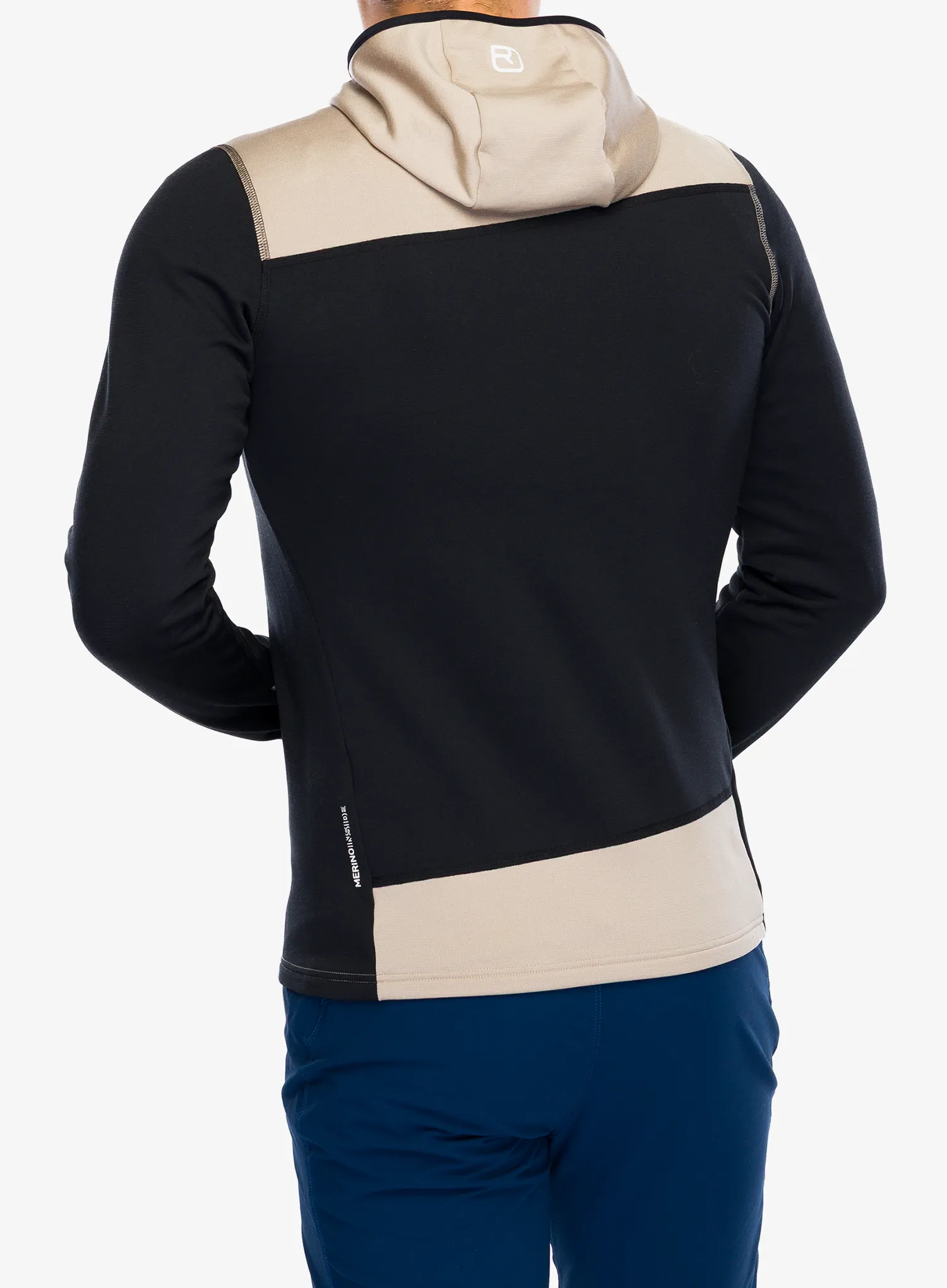 Jopica s kapuco Ortovox Fleece Light Hoody - black raven/black raven