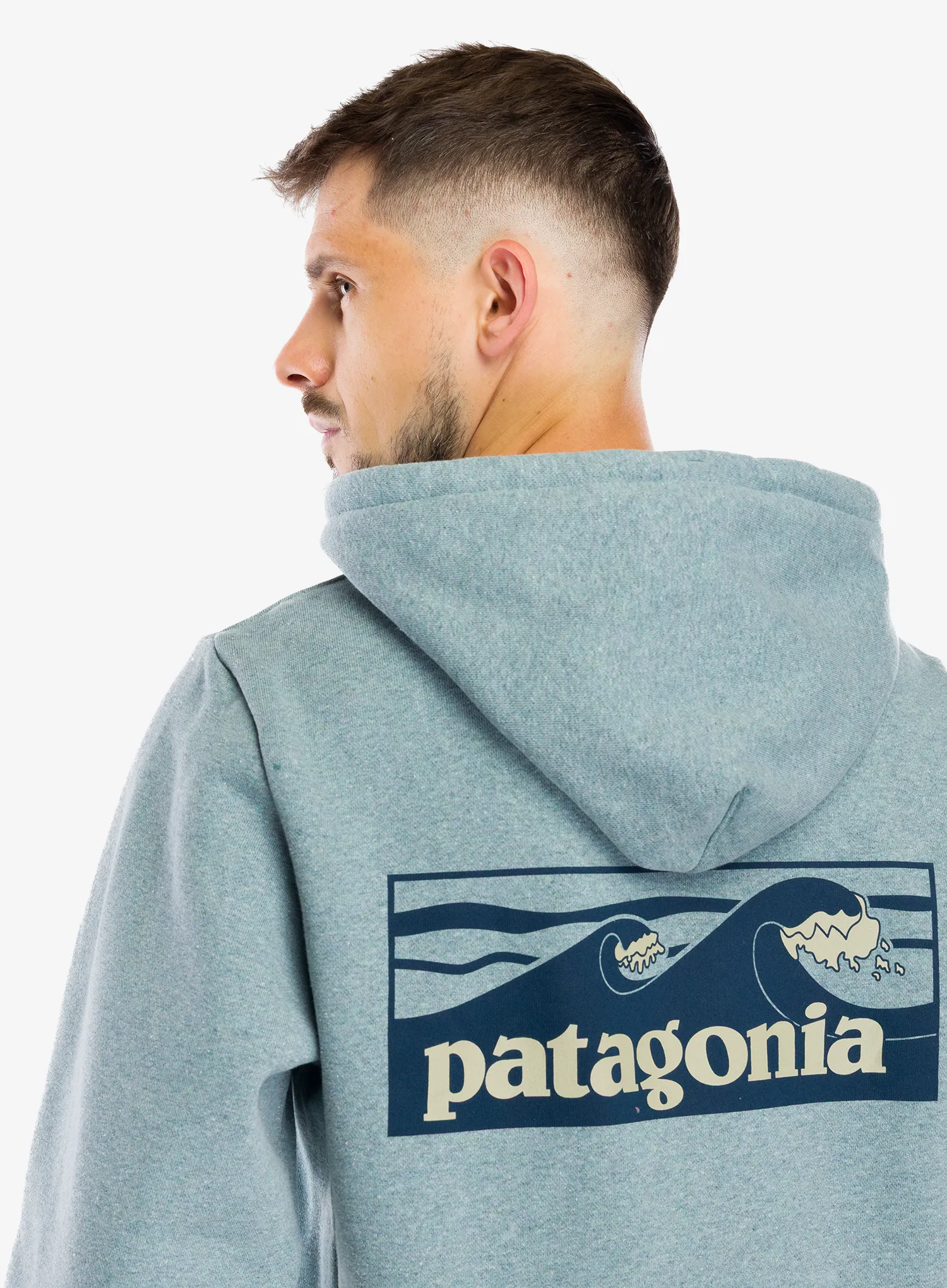Jopica s kapuco Patagonia Boardshort Logo Uprisal Hoody - blue sage