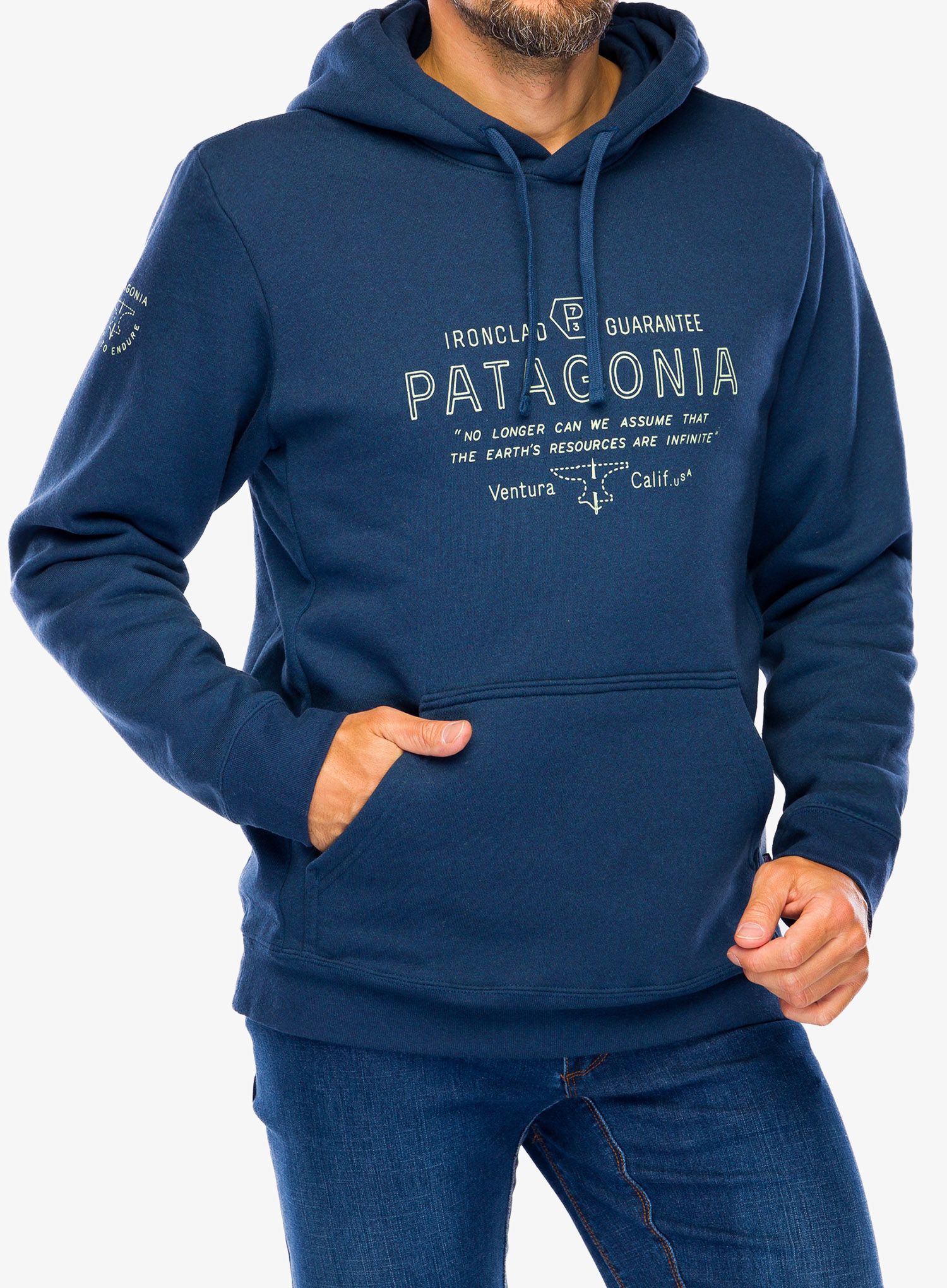 Jopica s kapuco Patagonia Forge Mark Uprisal Hoody - lagom blue