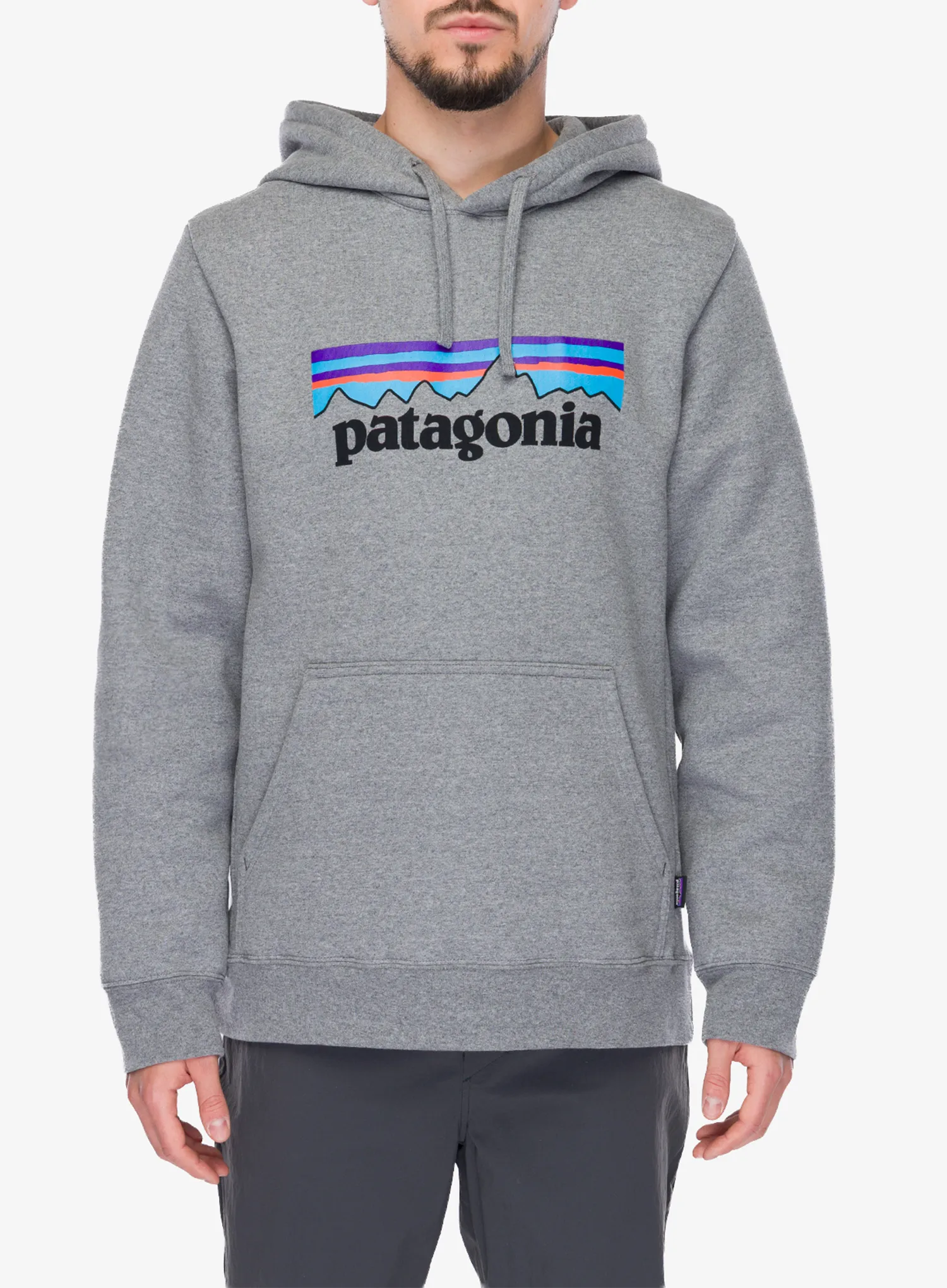 Jopica s kapuco Patagonia P-6 Logo Uprisal Hoody - gravel heather