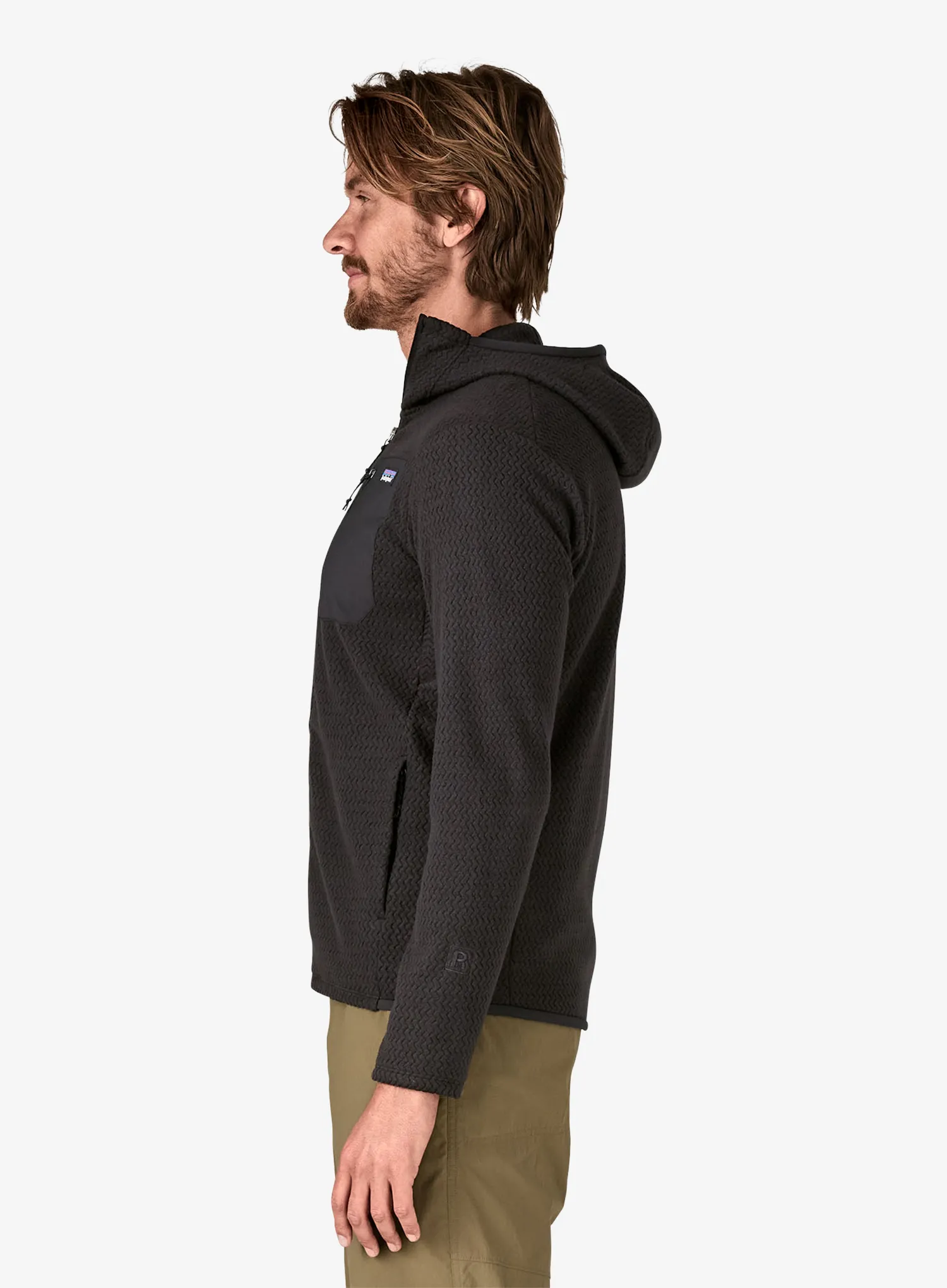 Jopica s kapuco Patagonia R1 Air Full-Zip Hoody - black