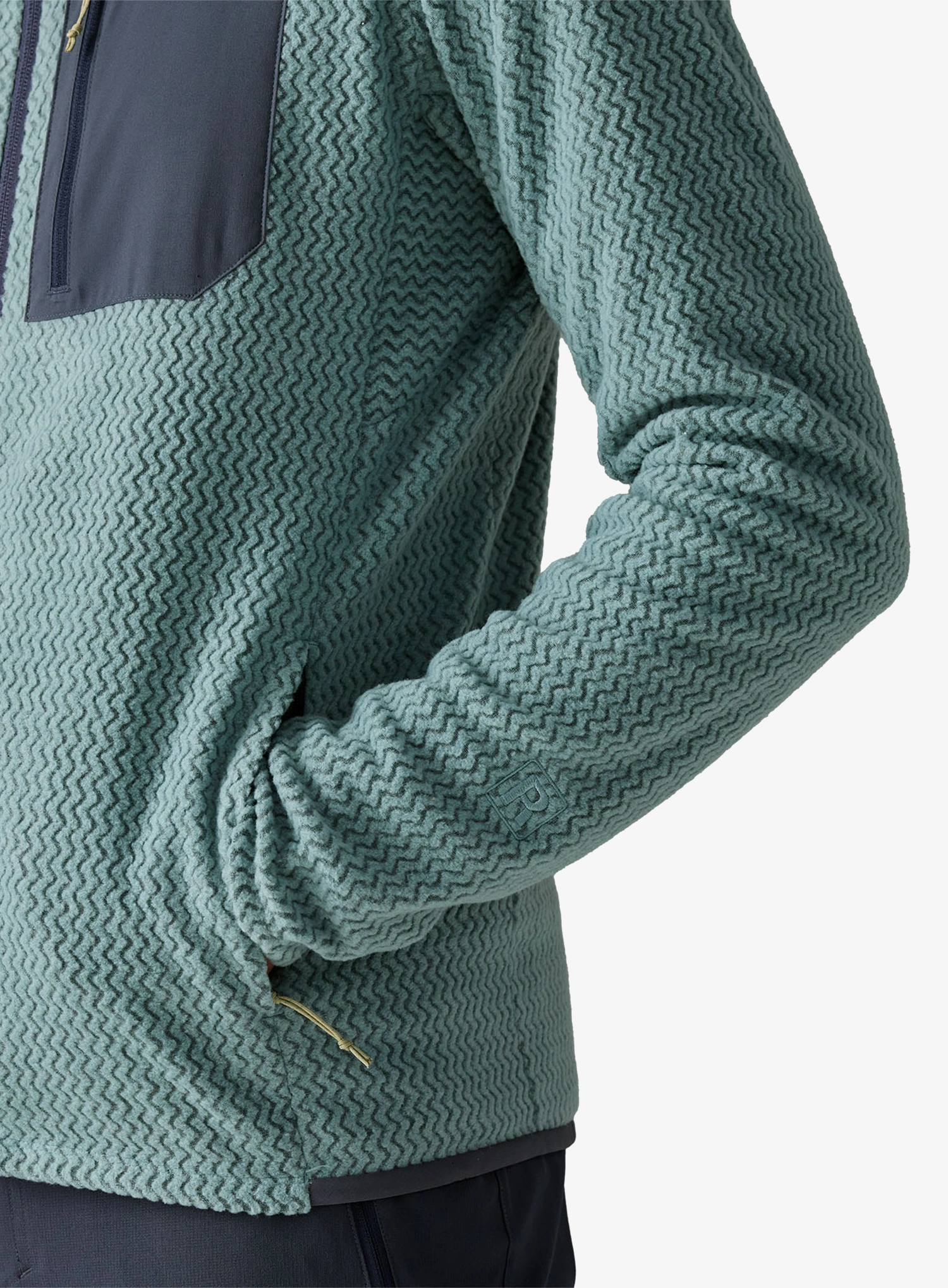 Jopica s kapuco Patagonia R1 Air Full-Zip Hoody - blue sage