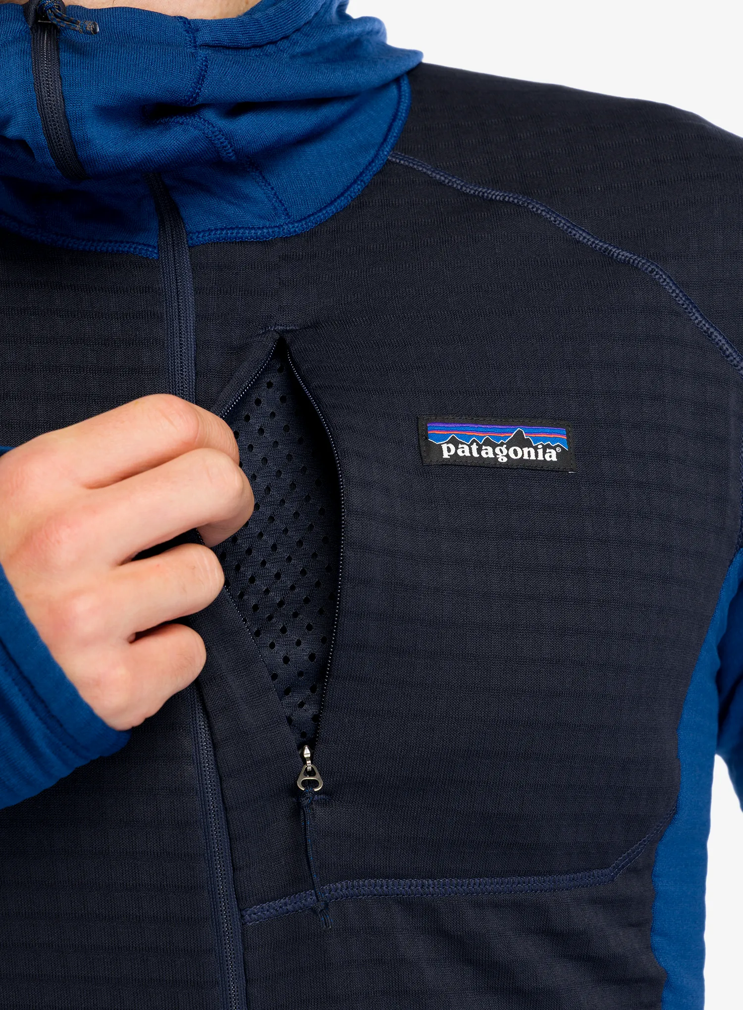 Jopica s kapuco Patagonia R1 P/O Hoody - clement blue