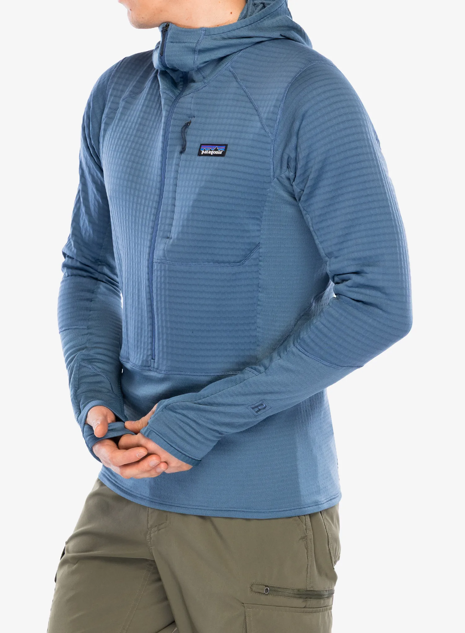 Jopica s kapuco Patagonia R1 P/O Hoody - utility blue