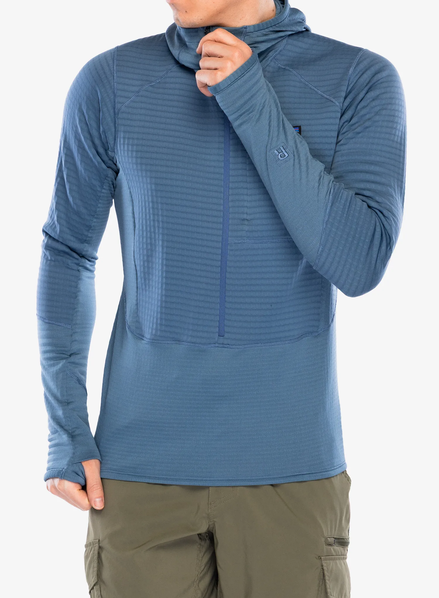 Jopica s kapuco Patagonia R1 P/O Hoody - utility blue