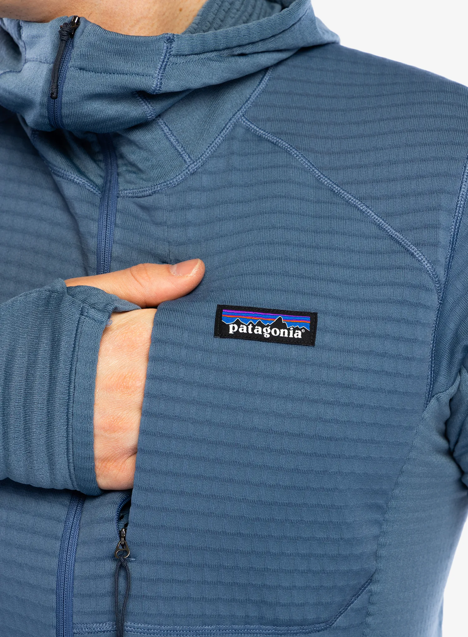 Jopica s kapuco Patagonia R1 P/O Hoody - utility blue