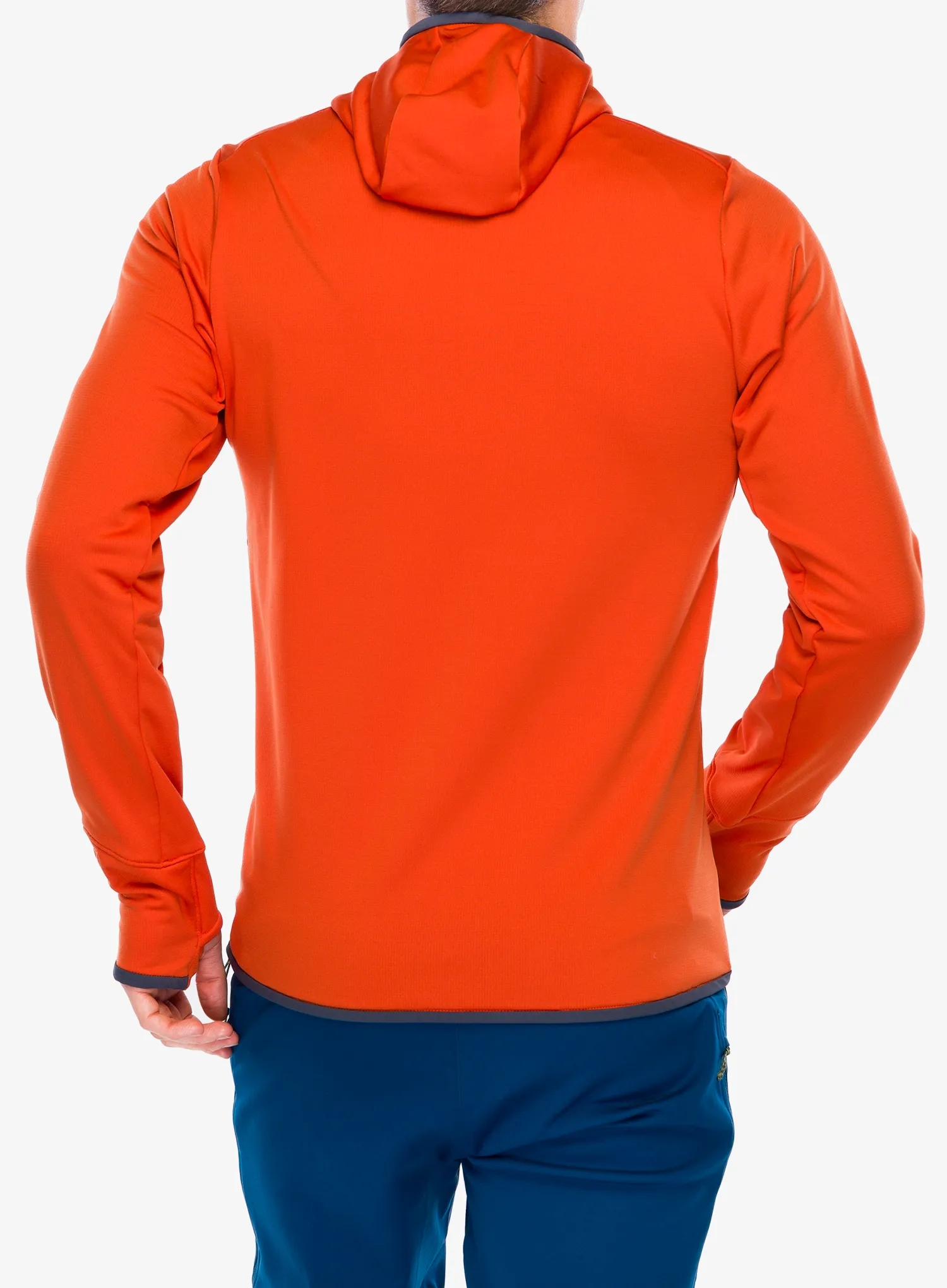 Jopica s kapuco Patagonia R1 Thermal Full-Zip Hoody - pollinator orange