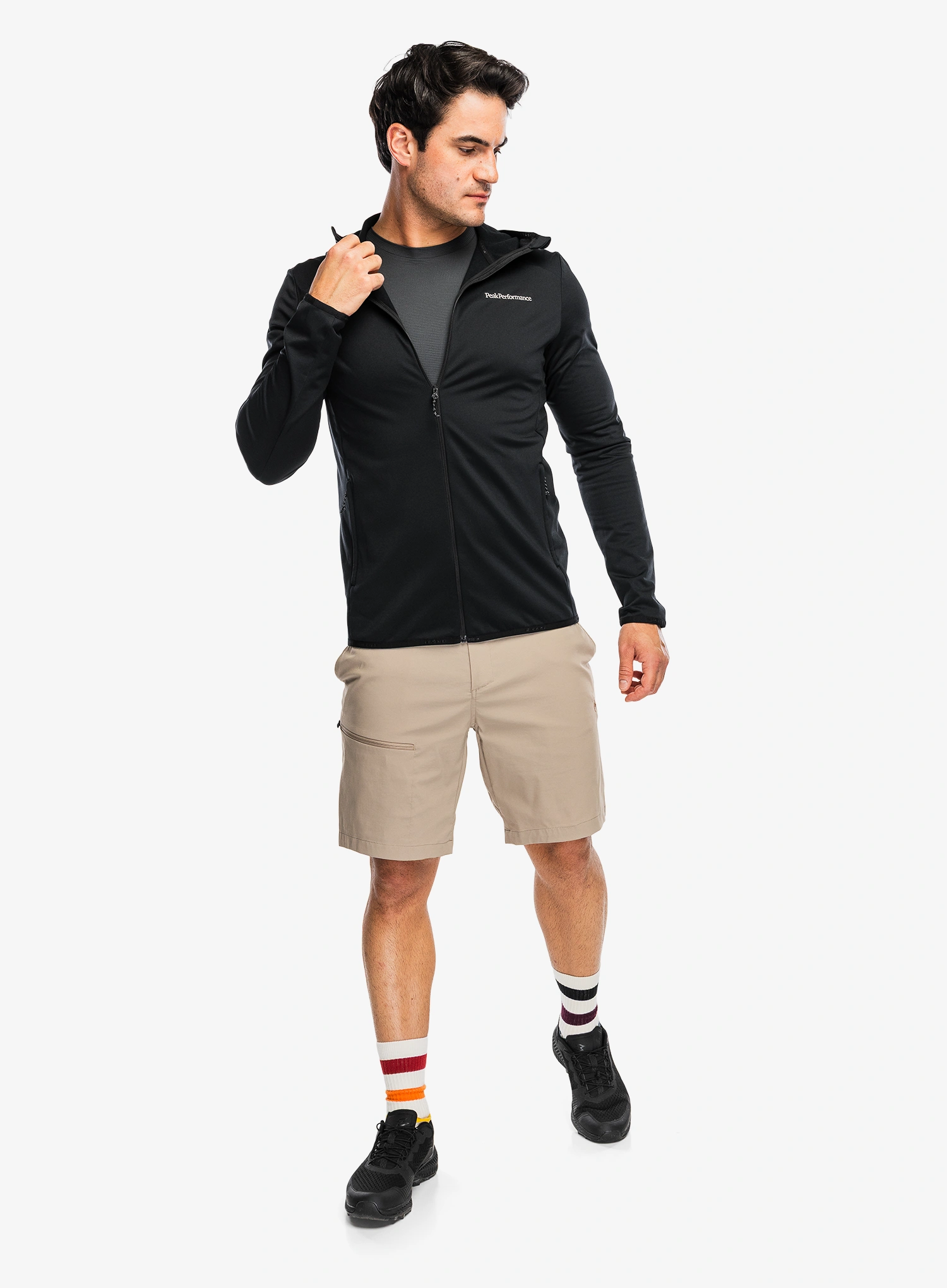 Jopica s kapuco Peak Performance Light Zip Hood - black