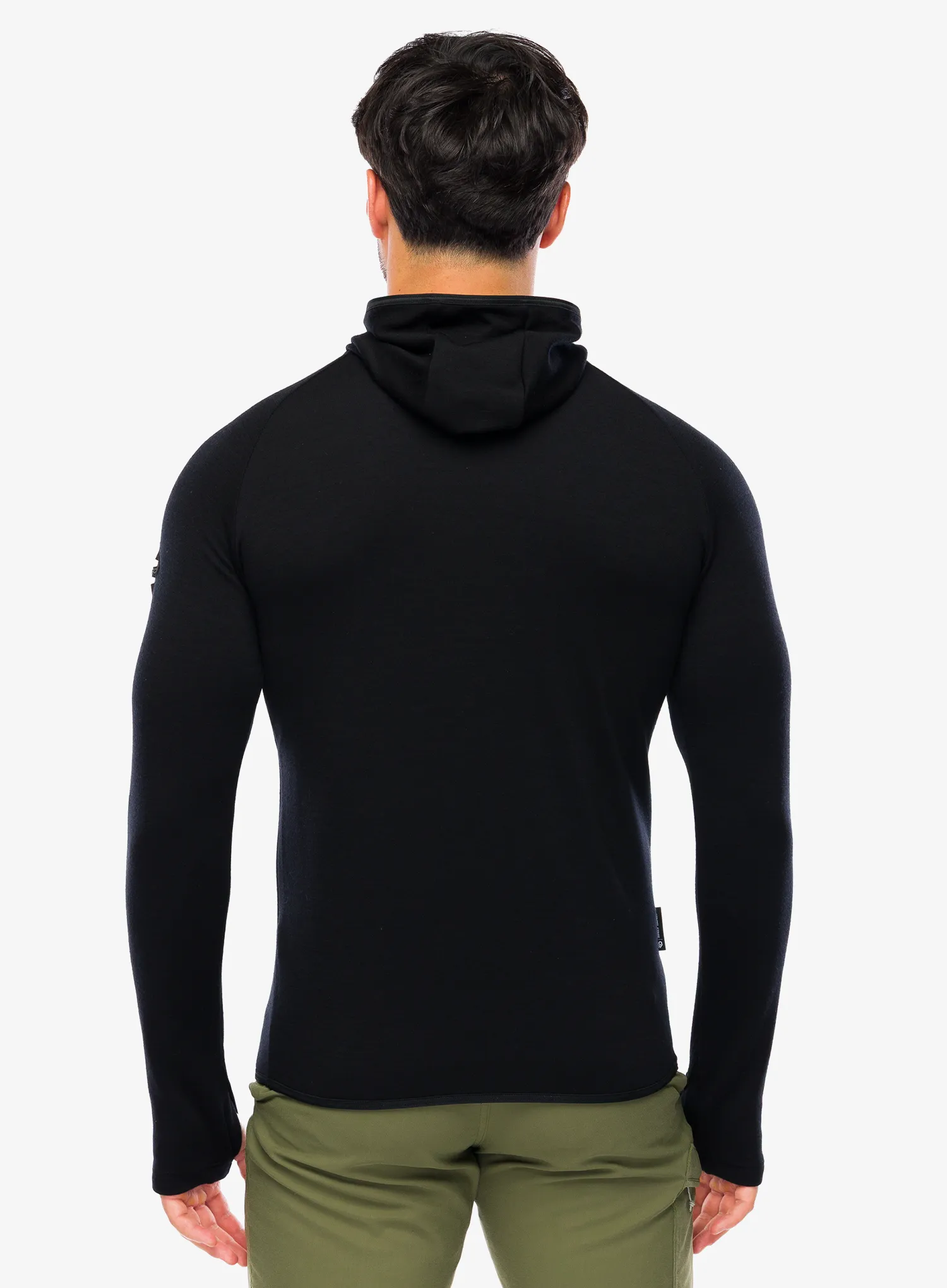 Jopica s kapuco Sensor Merino Upper Fleece Hooded - black RJ