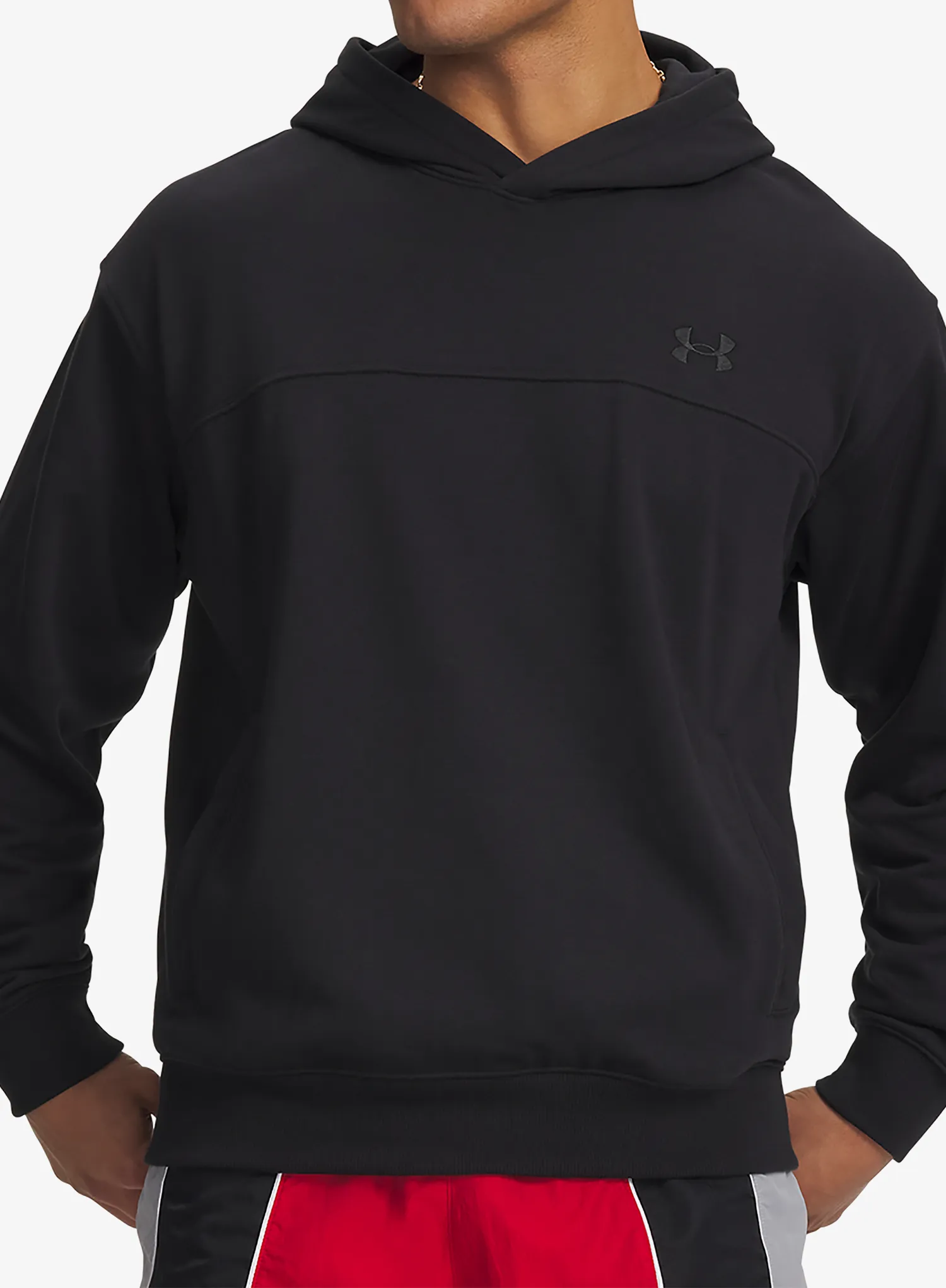 Jopica s kapuco Under Armour Rival LW Hoodie - black/black