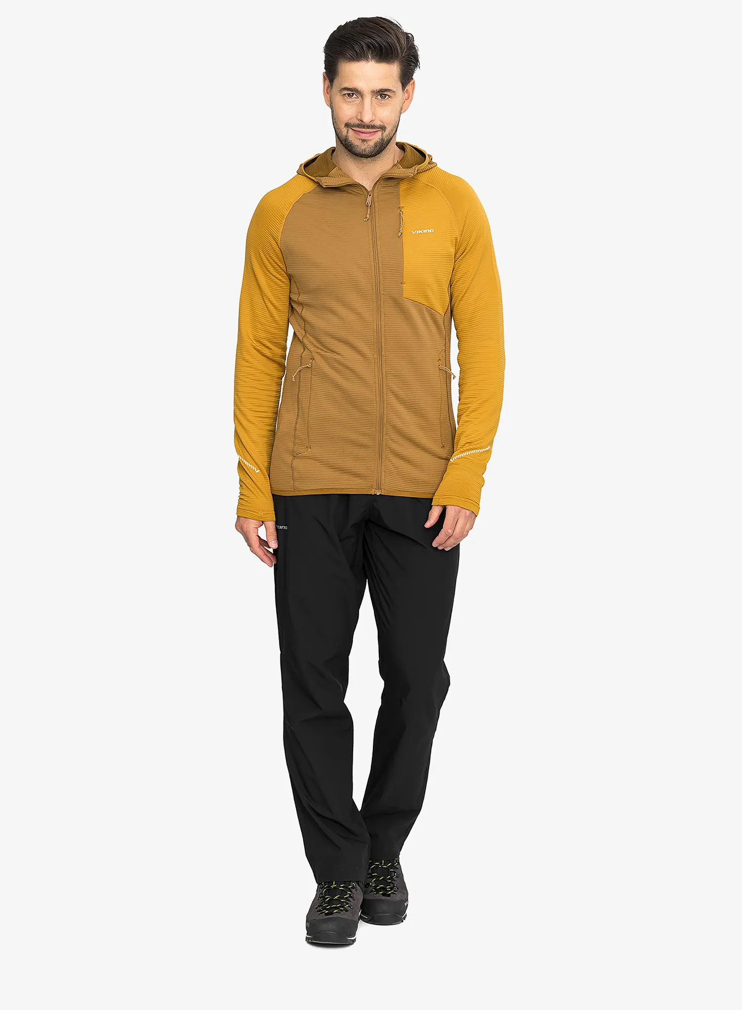 Jopica s kapuco Viking Birger Hoodie - light brown/yellow