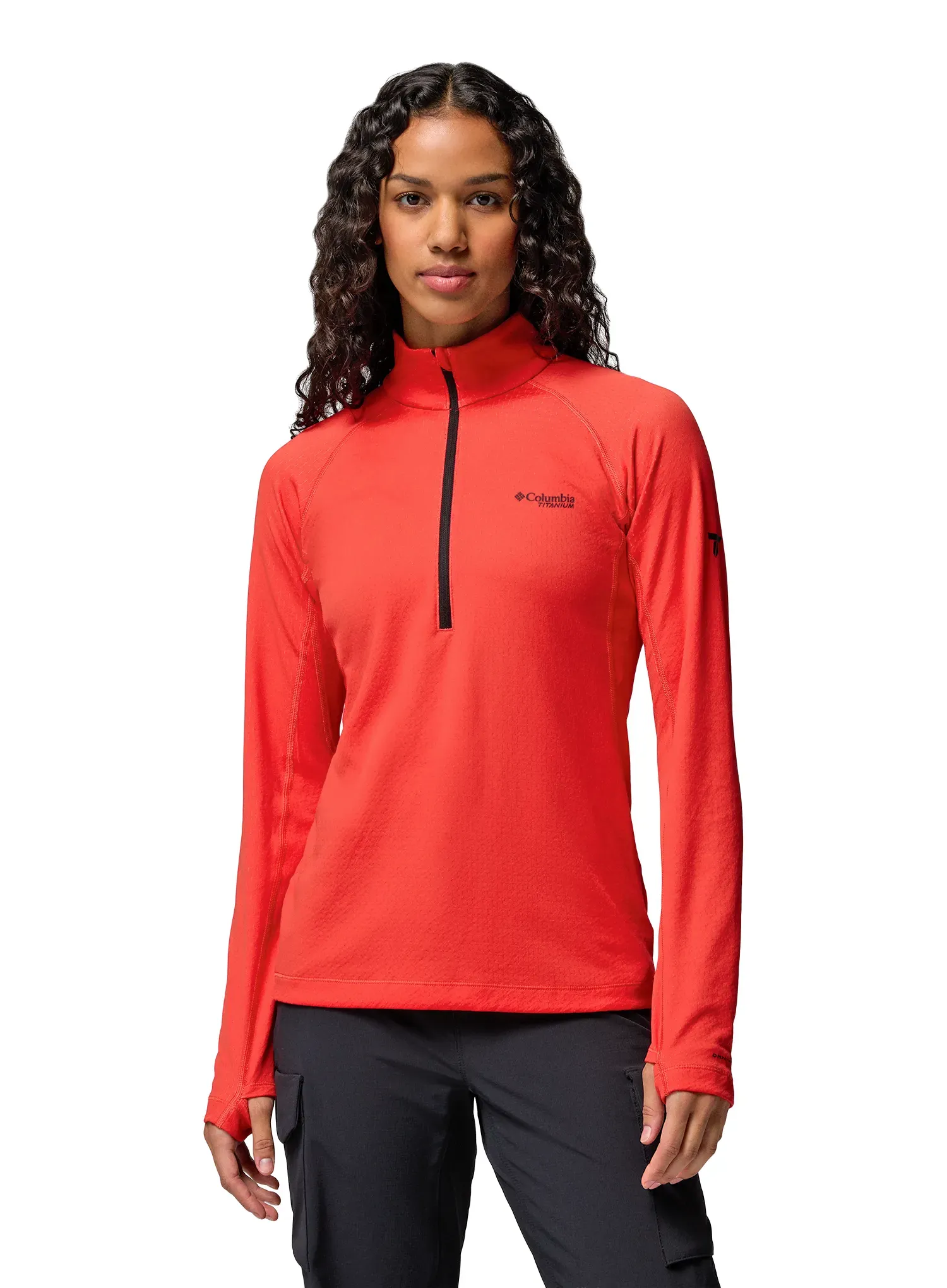 Ženska jopica z zadrgo Columbia DriVenture Half Zip - poppy red