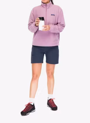 Ženska jopica z zadrgo Patagonia Micro D 1/2 Zip Fleece P/O - light violet