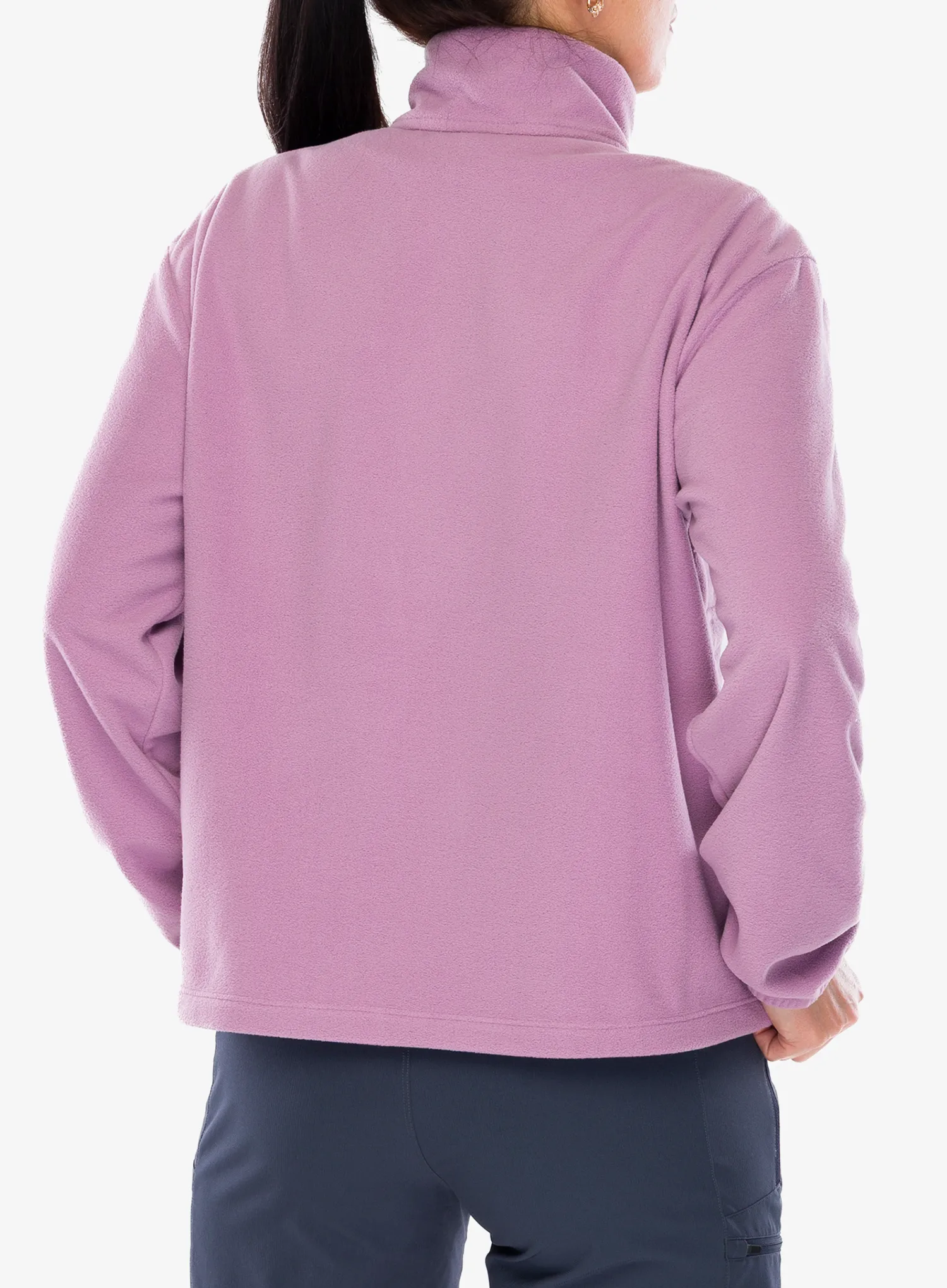 Ženska jopica z zadrgo Patagonia Micro D 1/2 Zip Fleece P/O - light violet