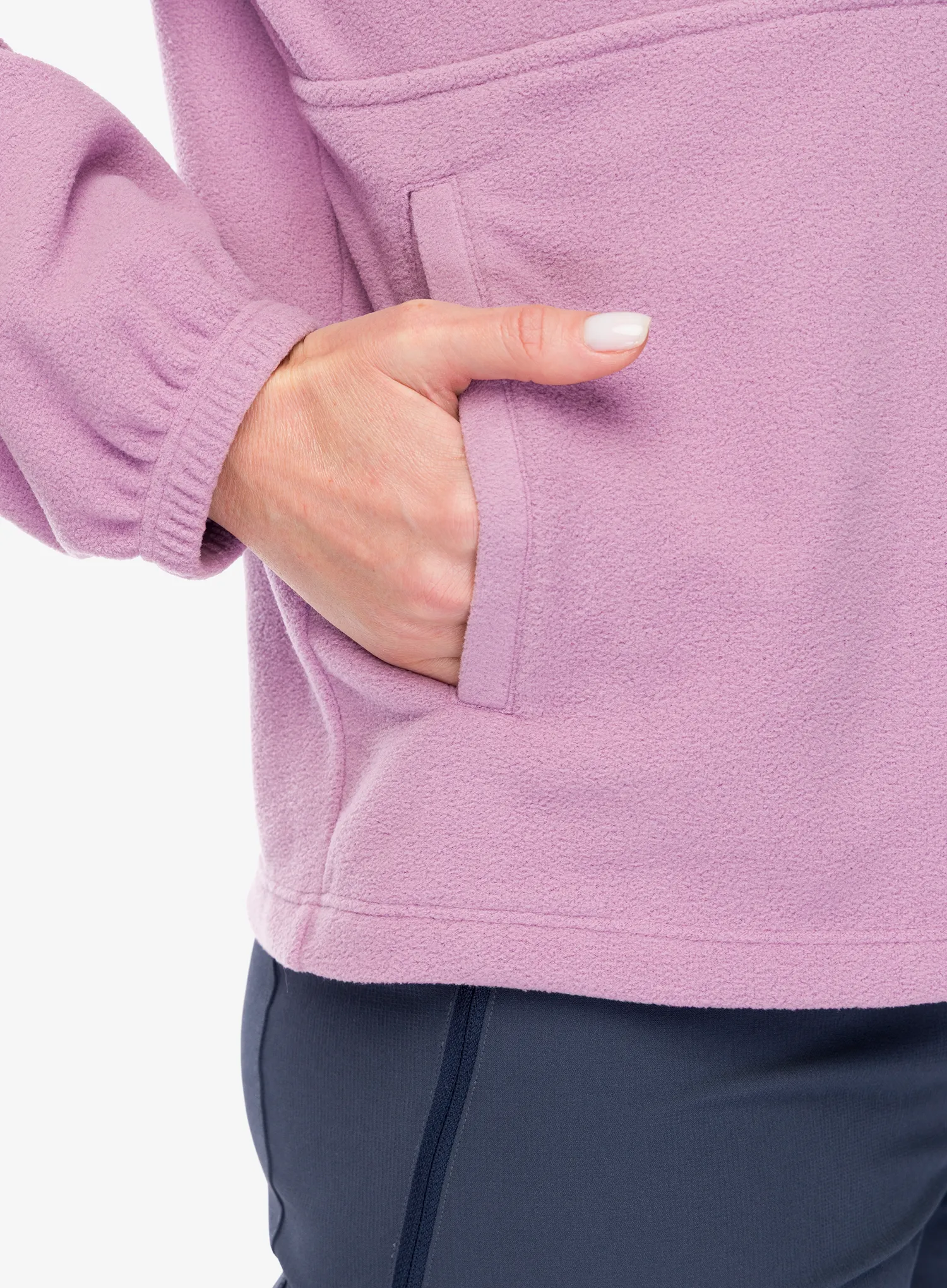 Ženska jopica z zadrgo Patagonia Micro D 1/2 Zip Fleece P/O - light violet