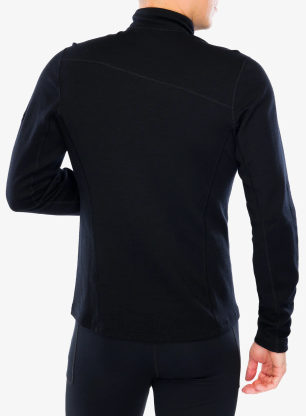 Jopica z zadrgo Sensor Merino Upper Sweatshirt Halfzip - black