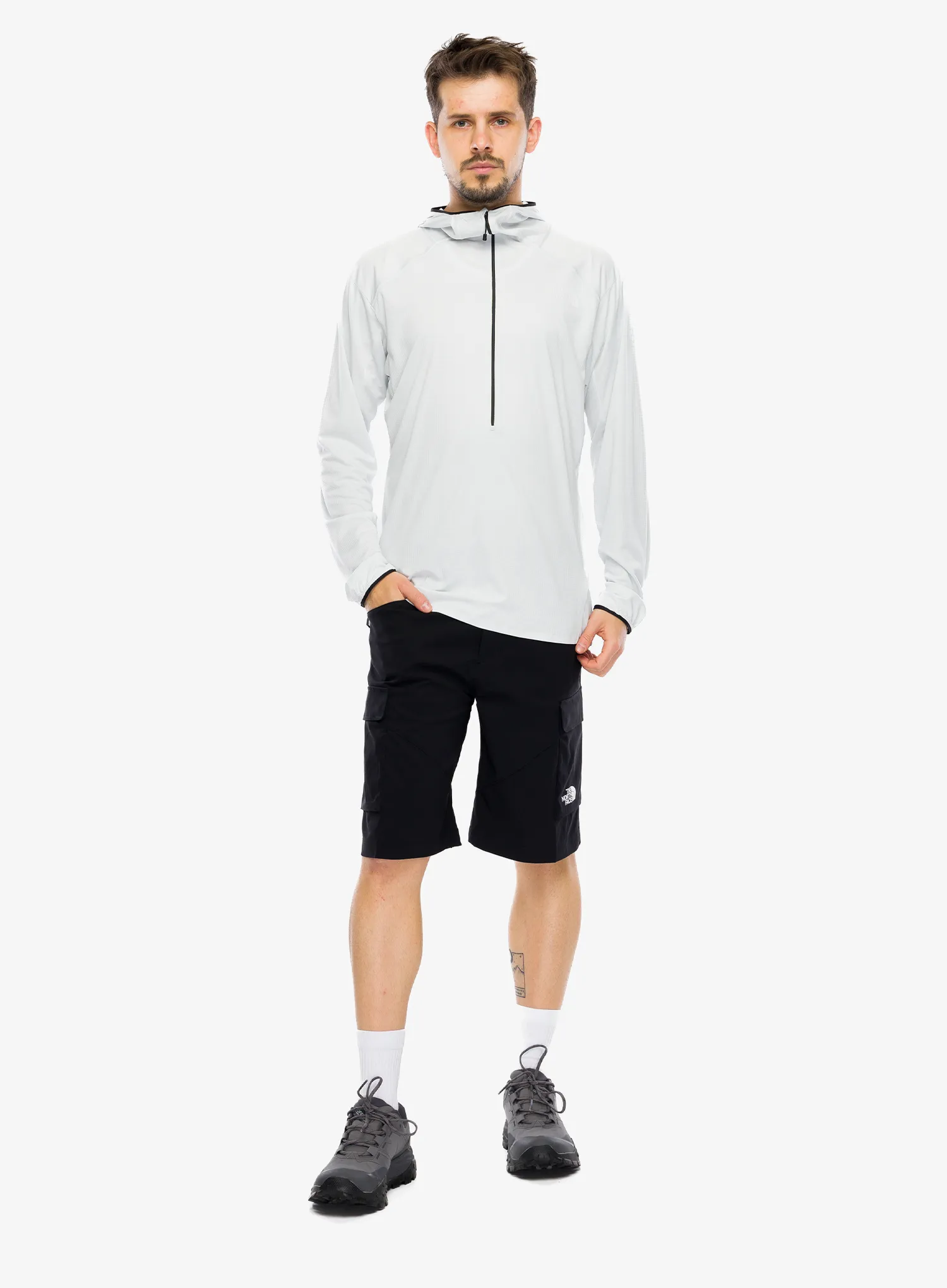 Jopica z zadrgo The North Face Summit Direct Sun Hoodie - pearl stone