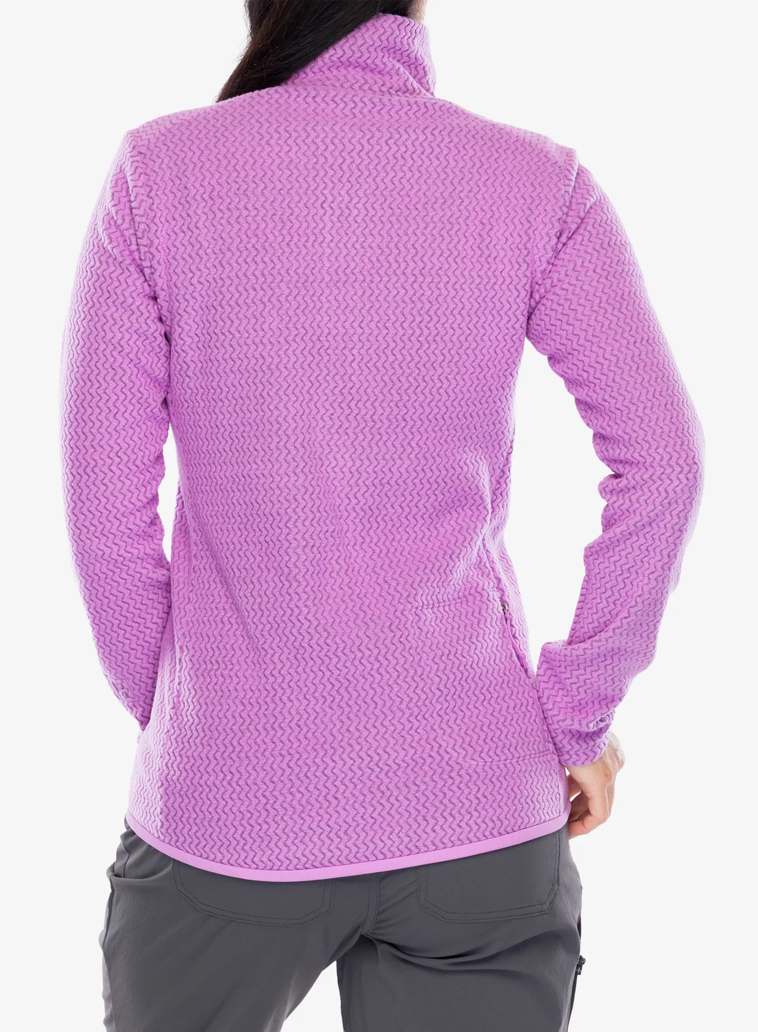 Ženska jopica z zadrgo Patagonia R1 Air Zip Neck - brisk purple