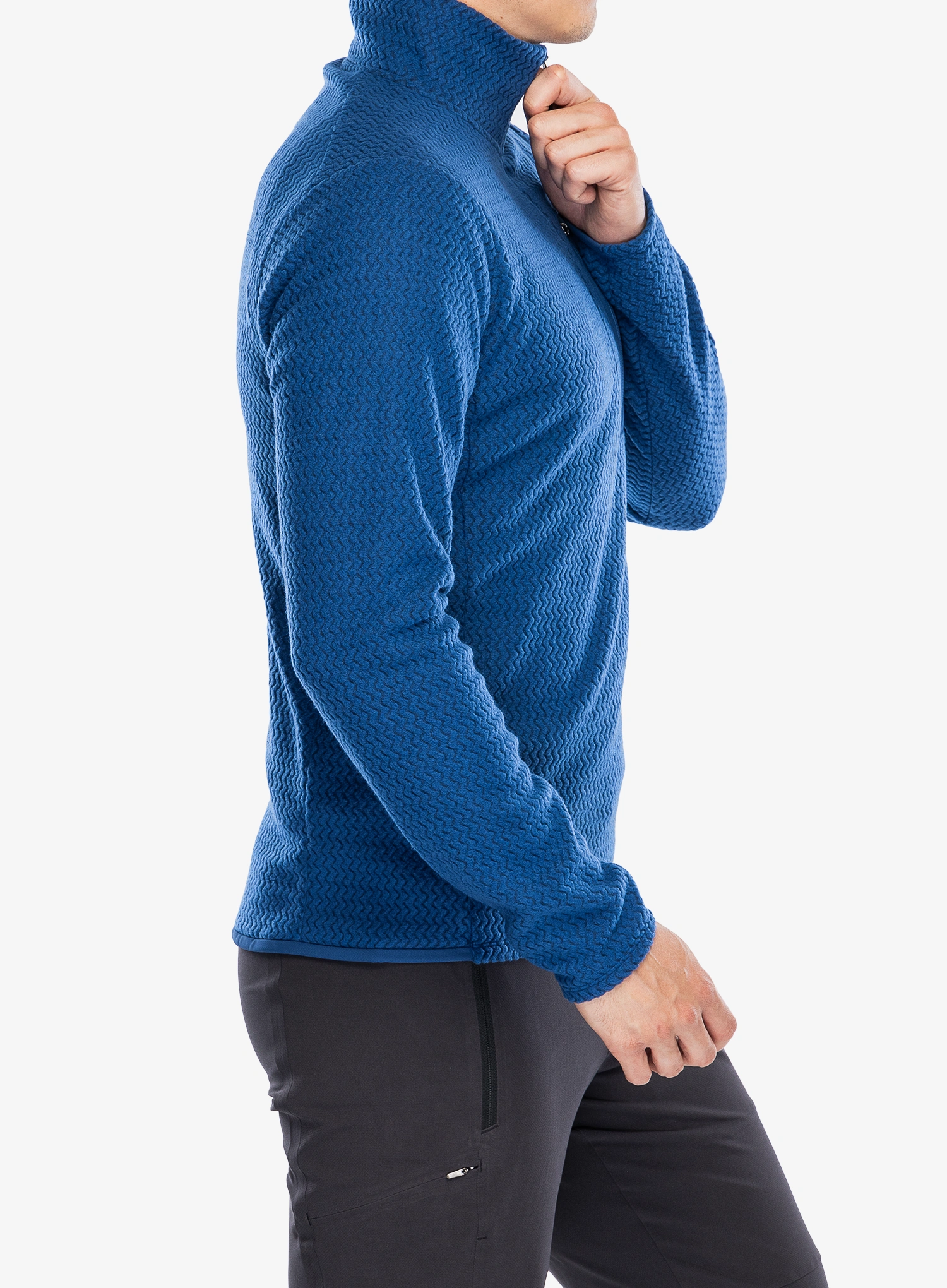 Jopica z zadrgo Patagonia R1 Air Zip Neck - clement blue