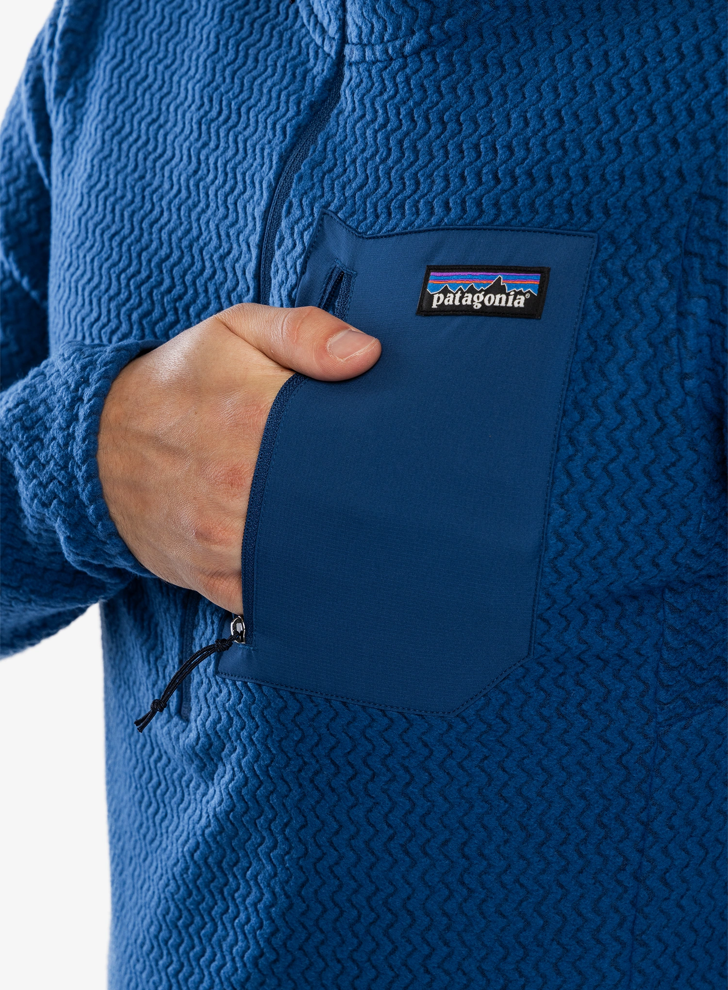 Jopica z zadrgo Patagonia R1 Air Zip Neck - clement blue