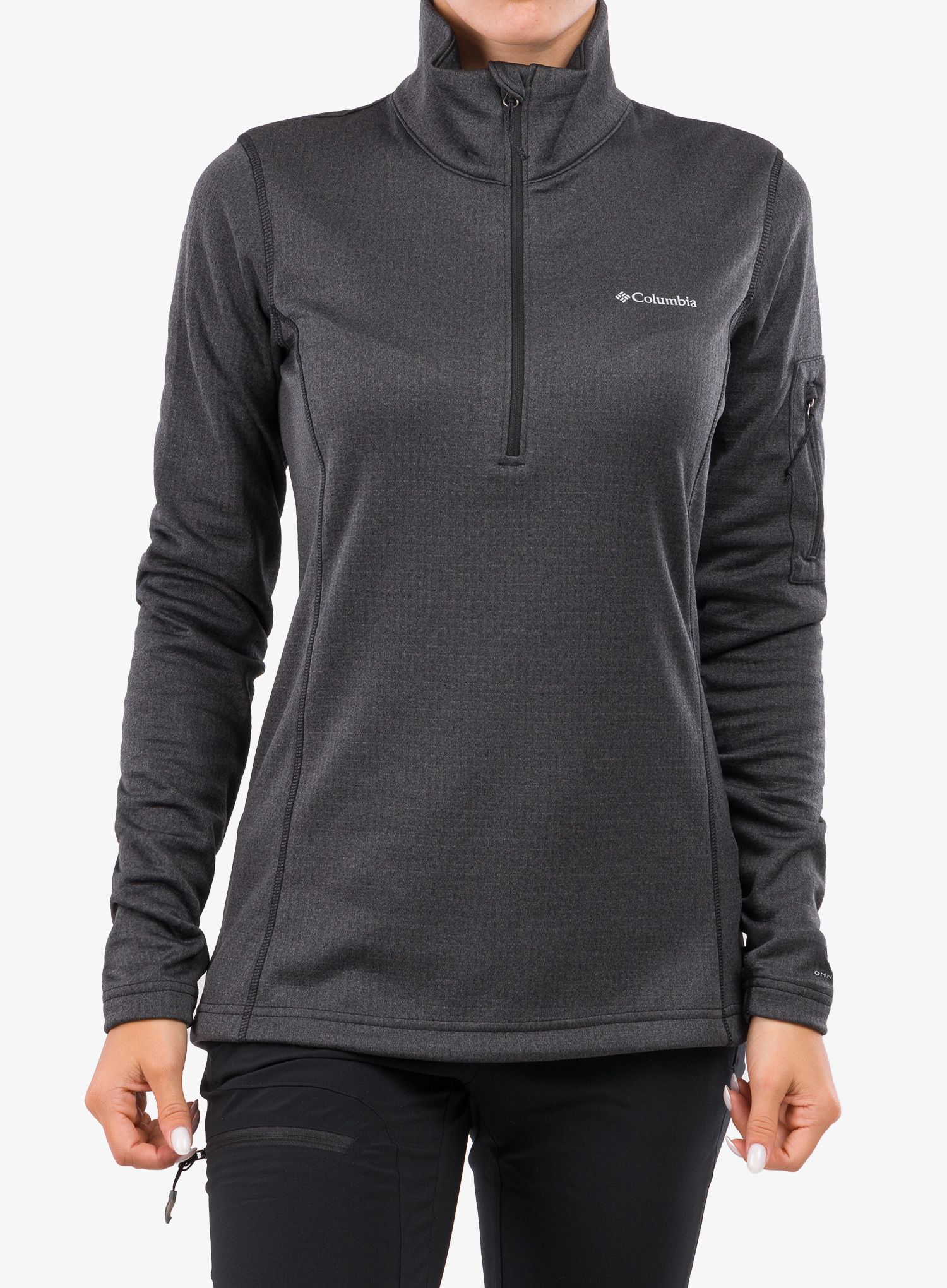 Ženski flis Columbia Park View Grid Fleece Half Zip - black