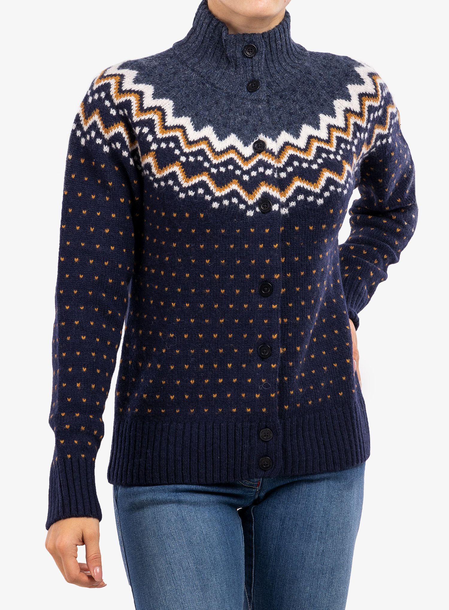 Ženski pulover Fjallraven Ovik Knit Cardigan - dark navy