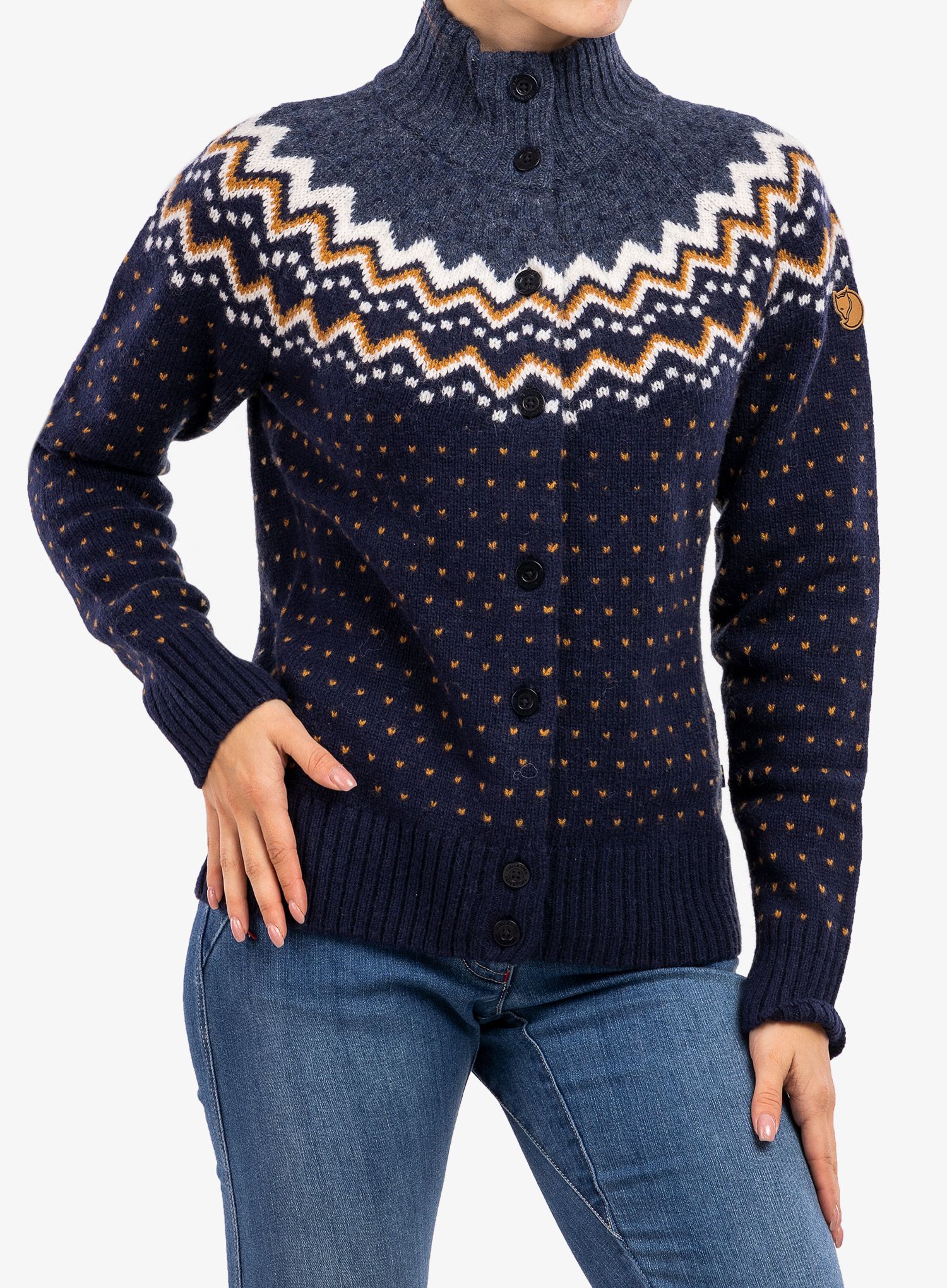 Ženski pulover Fjallraven Ovik Knit Cardigan - dark navy