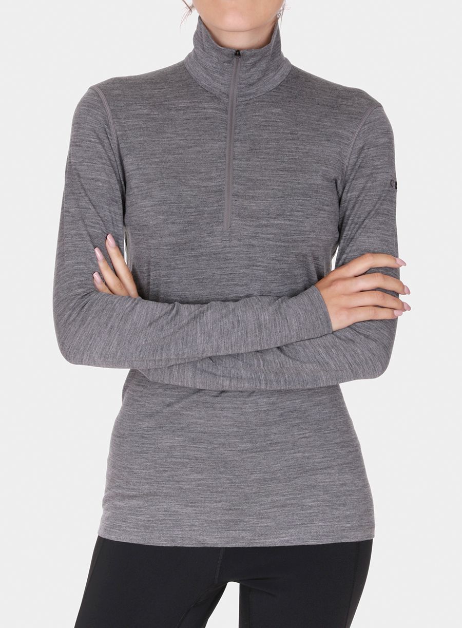 Jopica Icebreaker 200 Oasis L/S Half Zip - gritstone heather