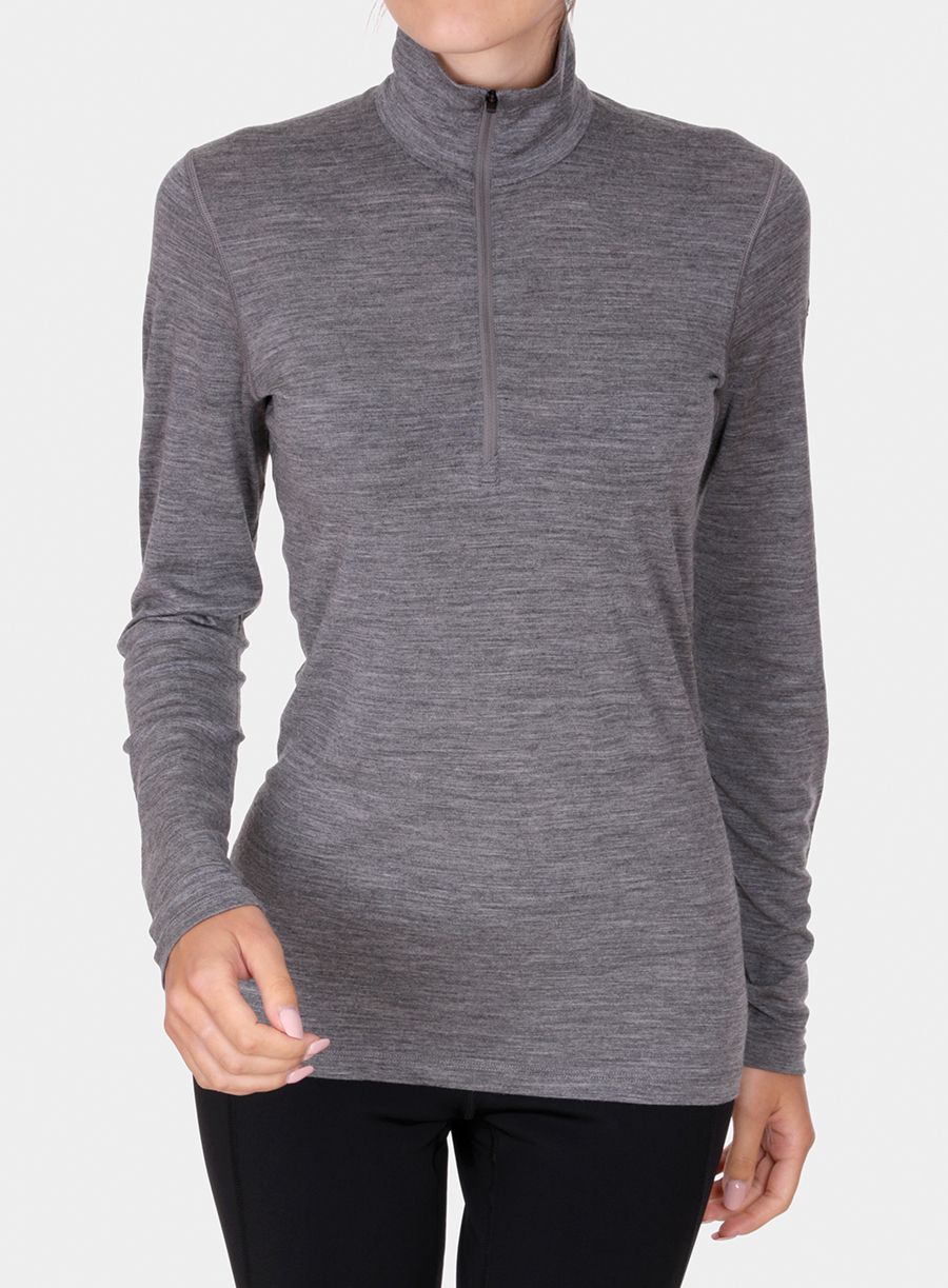 Jopica Icebreaker 200 Oasis L/S Half Zip - gritstone heather