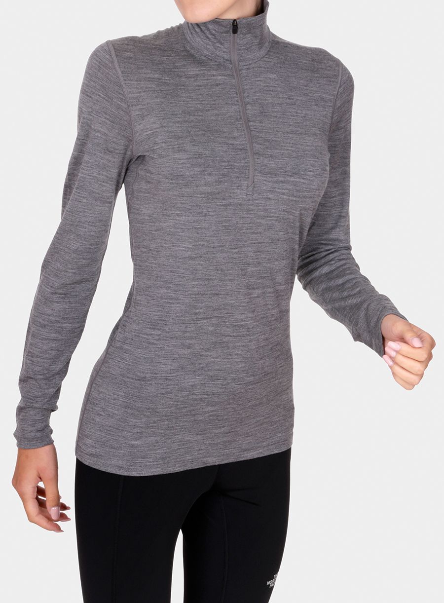 Jopica Icebreaker 200 Oasis L/S Half Zip - gritstone heather