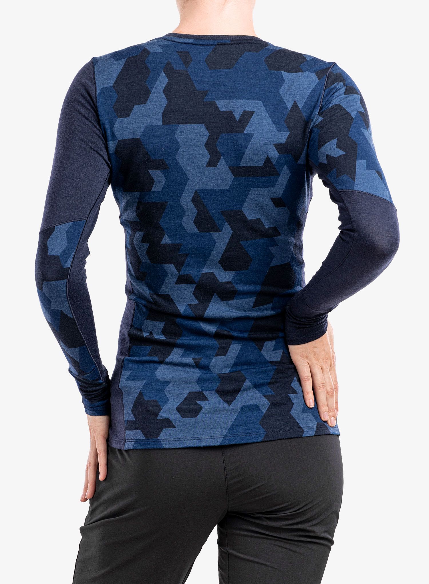 Ženska jopica Salewa Cristallo Warm Amr L/S Tee - navy blazer