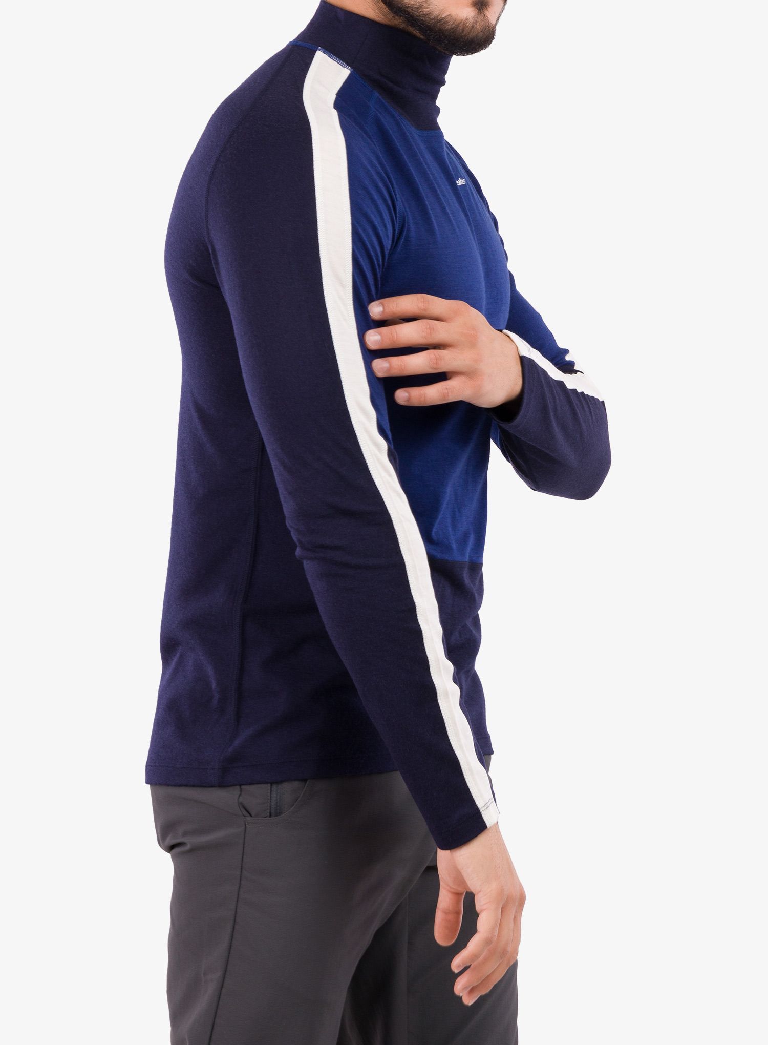 Jopica Icebreaker 200 Sonebula LS High Neck  - midnight navy/royal navy